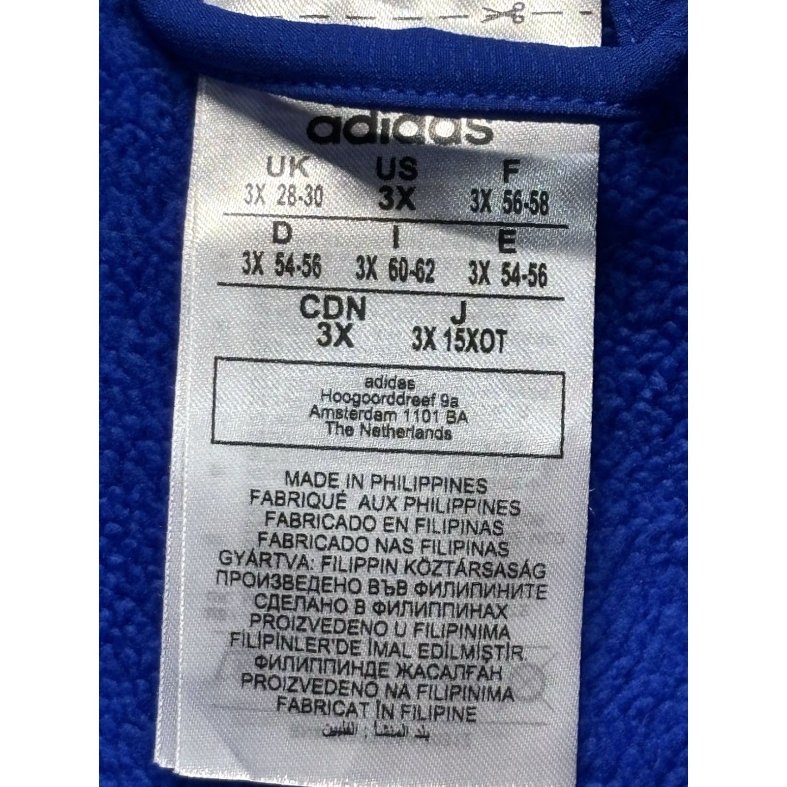 Adidas Adidas Cold.Rdy Pullover Jacket 3X Plus Womens Royal Blue Fleece Lined 1/4 Zip Size XXL / US 16-18 / IT 52-54 - 7 Thumbnail