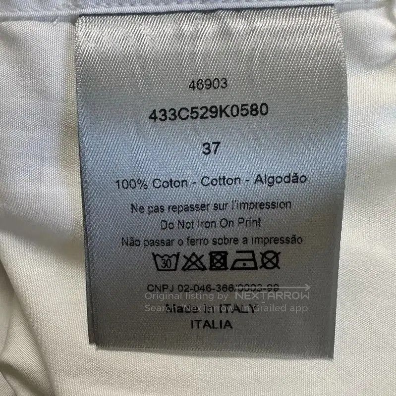 Dior Dior White Cotton Long Sleeve Shirt for Men . Size US S / EU 44-46 / 1 - 8 Thumbnail
