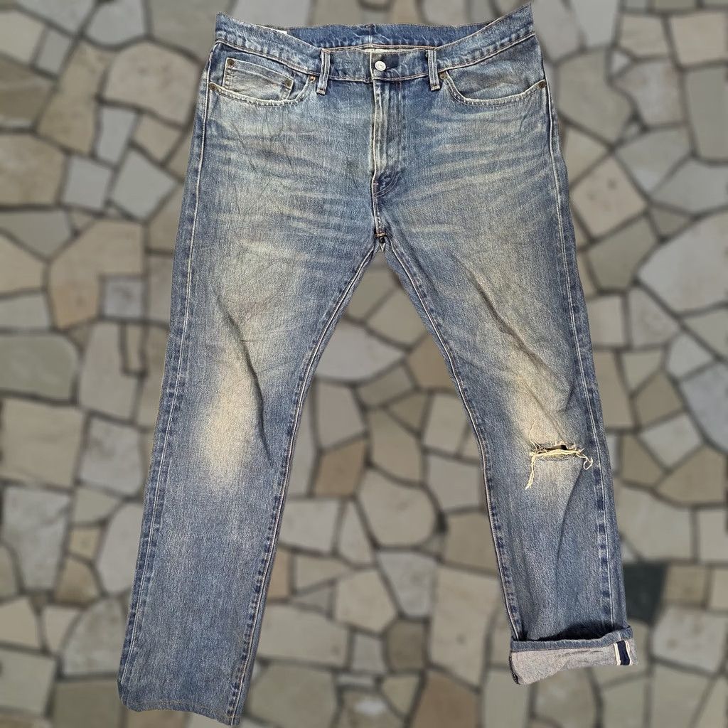 Levi's Levis 511 Jeans Slim Tapered 36x32 Blue Mens Regular Denim Distressed Pocket 501? Size US 36 / EU 52 - 1 Thumbnail