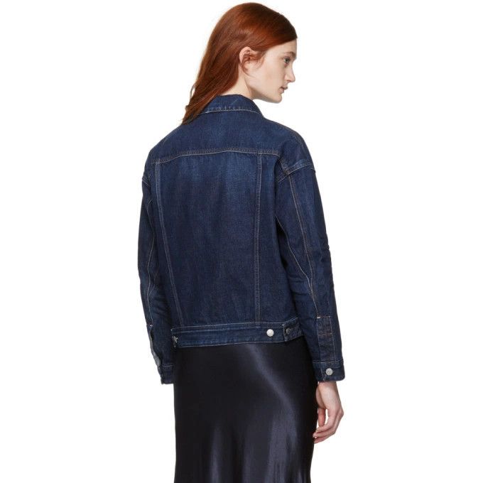 Acne Studios Acne Studios Bla Konst Dark Blue Lamp Denim Trucker Jacket Size M / US 6-8 / IT 42-44 - 4 Thumbnail