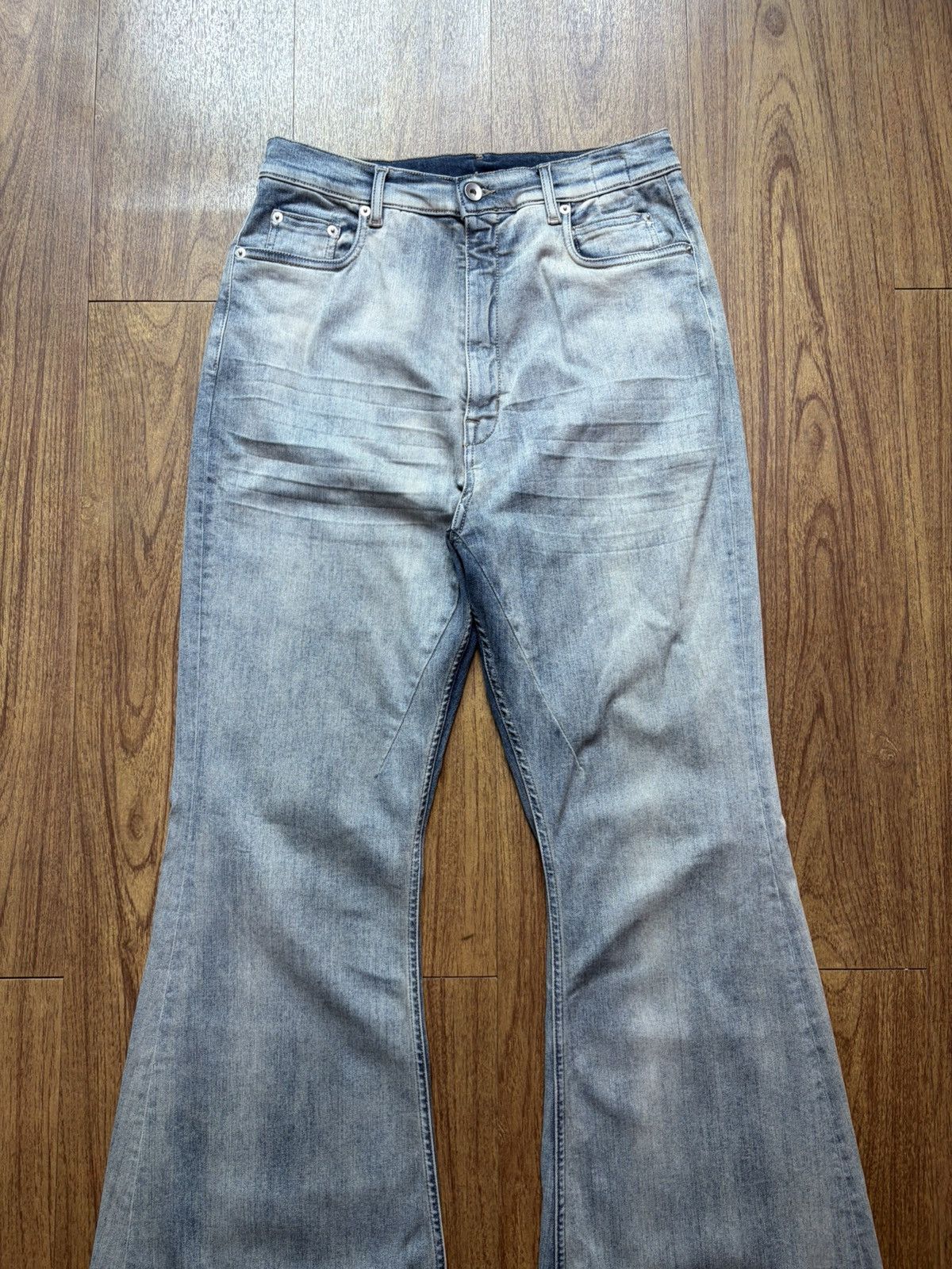 Rick Owens Drkshdw FREE TAX! Rick Owens Bolan Bootcut Sky Jeans Size US 32 / EU 48 - 2 Thumbnail