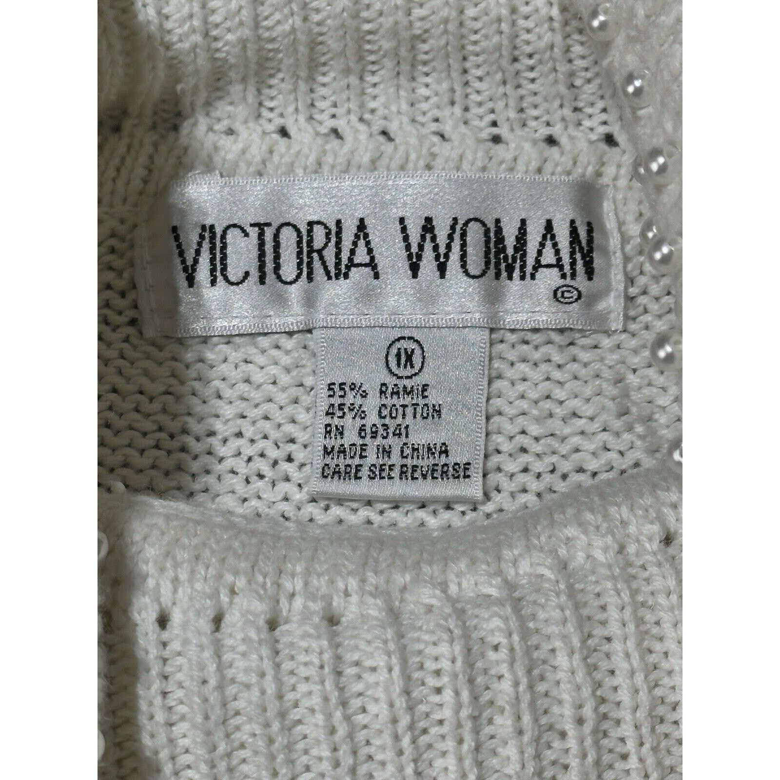 Other Vintage 80s Pearl Sweater Womens Plus 1X Winter Holiday Size XL / US 12-14 / IT 48-50 - 10 Thumbnail