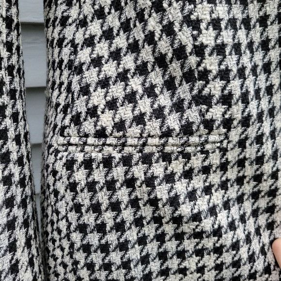 Zara Zara Black White Houndstooth Tweed Long Longline Lagenlook C Size M / US 6-8 / IT 42-44 - 5 Thumbnail