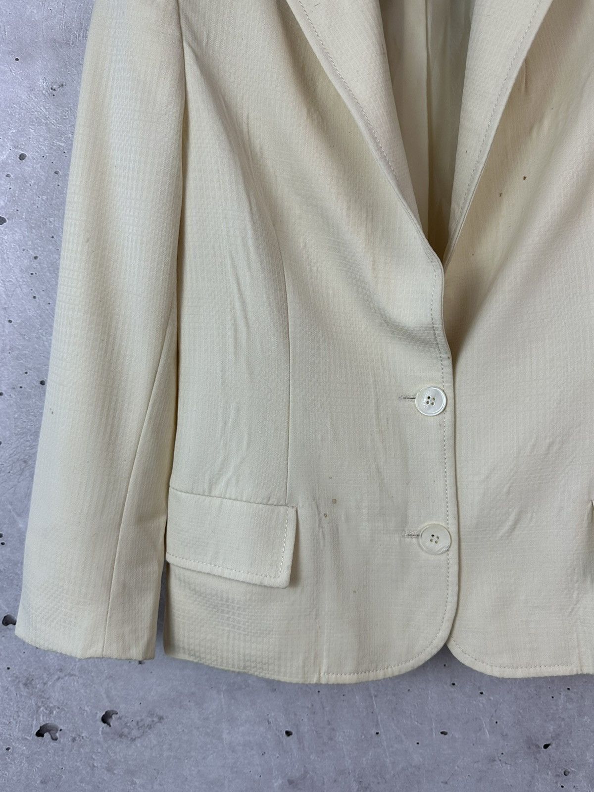 Celine Vintage Celine Paris Beige Wool Women’s Blazer Jacket Size S / US 4 / IT 40 - 3 Thumbnail