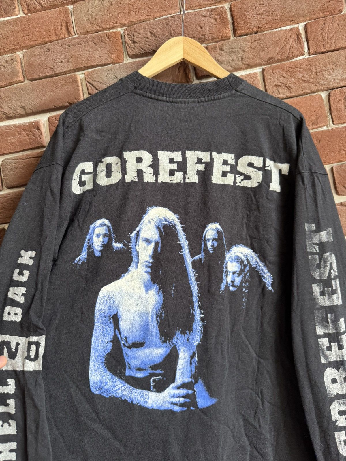 Band Tees × Vintage Rare Vintage 90s Gorefest Tour Hell Death Metal Band T Shirt Size US XL / EU 56 / 4 - 8 Thumbnail