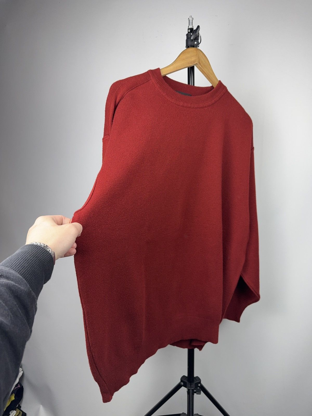 Carlo Colucci Luxury 00s Carlo Colucci Burgundy Knit Sweater Minimalist Size US XL / EU 56 / 4 - 11 Thumbnail