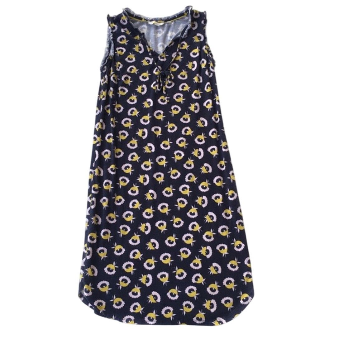 Boden Boden Bridget Belted Linen Dress Indian Ocean Flora Tile | Grailed