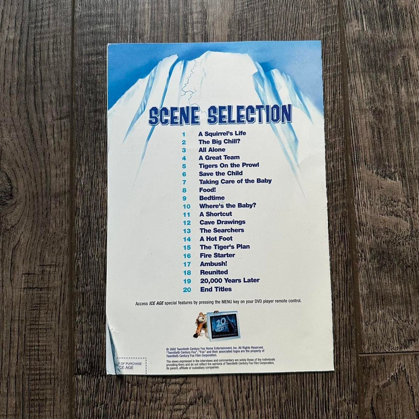 Vintage Vintage 2002 Ice Age Cartoon Movie Promo DVD Poster Print Size ONE SIZE - 5 Thumbnail
