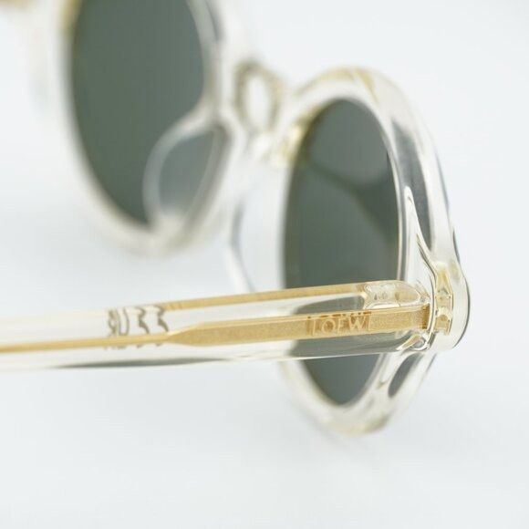 Loewe Loewe LW40162U 57N Sunglasses Transparent Pale Yellow Round Size ONE SIZE - 4 Thumbnail