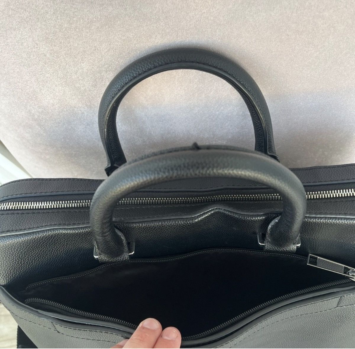 Hugo Boss BOSS FAUX-LEATHER DOCUMENT CASE WITH LOGO (Defects) Size ONE SIZE - 5 Thumbnail