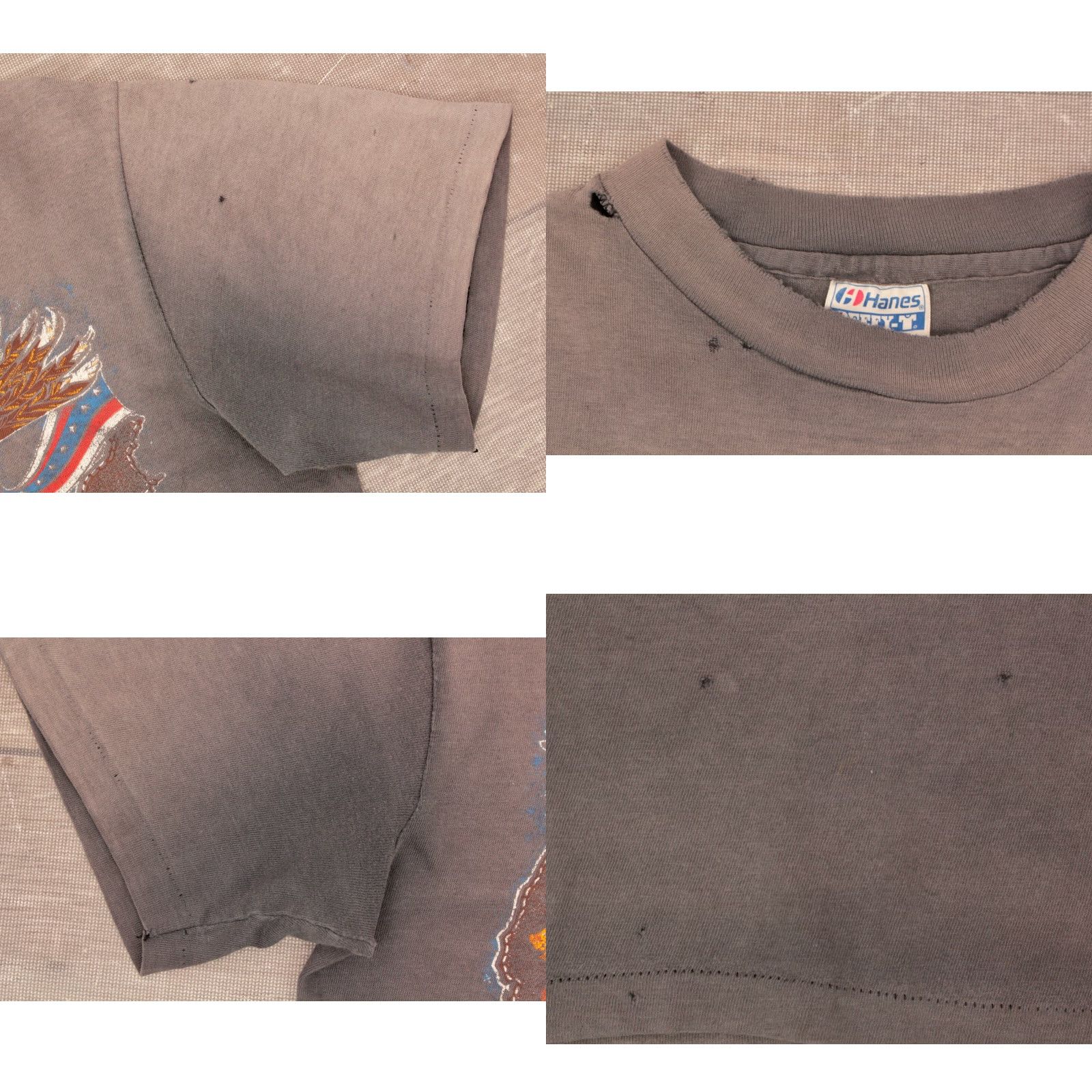 Hanes VINTAGE Harley Davidson Shirt Men 80s This Is Country Eagle TShirt Gray M Hanes Cotton Graphic Tee 1980s Mens Size US M / EU 48-50 / 2 - 8 Thumbnail