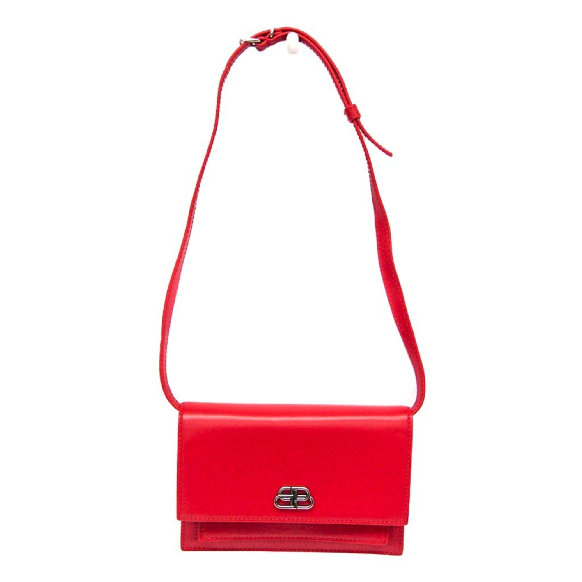 Balenciaga Balenciaga Sharp XS 594938 Men,Women Leather Fanny Pack,Shoulder Bag Red Color Size ONE SIZE - 1 Thumbnail