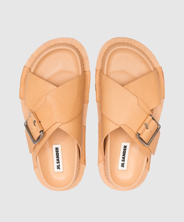 Jil Sander o1y1025 Leather Slippers in Sand Size US 6 / IT 36 - 4 Thumbnail