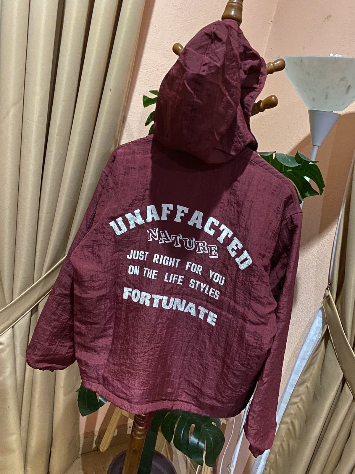 Vintage Vintage Sunford Maroon Windbreaker Hoodie Jacket Typography Size US M / EU 48-50 / 2 - 9 Thumbnail