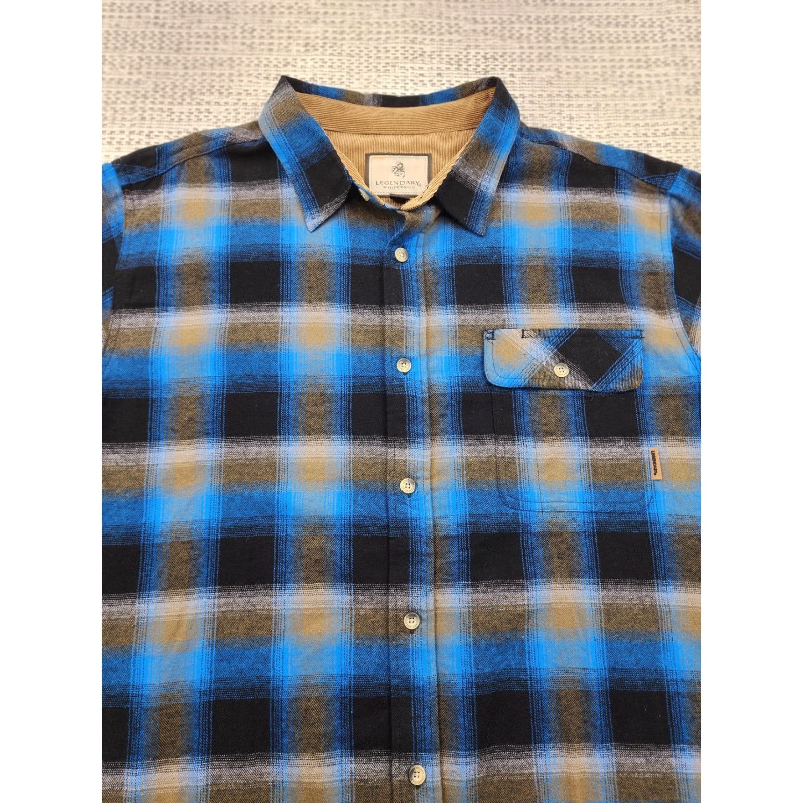 Vintage Legendary Whitetails Shirt Mens XL Blue Plaid Flannel Button-Down Shirt Size US XL / EU 56 / 4 - 3 Thumbnail