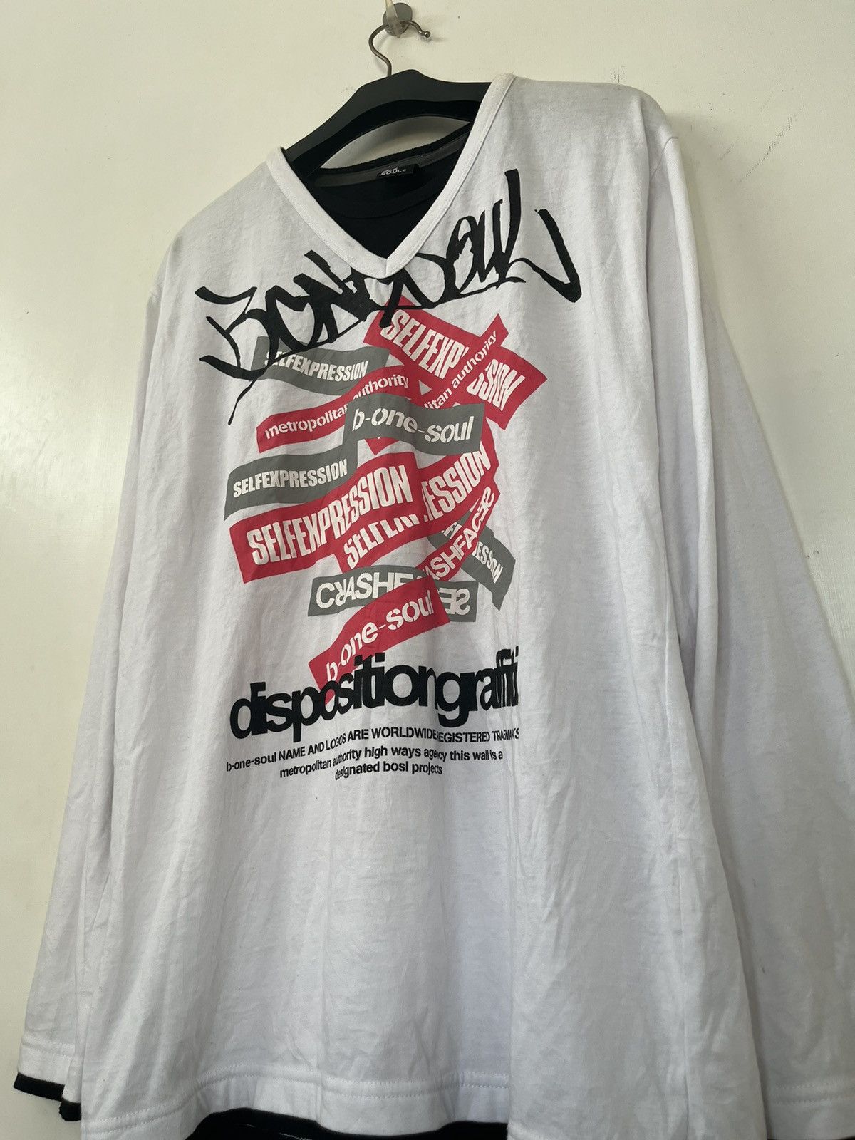 If Six Was Nine × Japanese Brand × Le Grande Bleu (L.G.B.) Japanese B One Soul Poem Seditionaries Punk Style Longsleeve Size US L / EU 52-54 / 3 - 4 Thumbnail