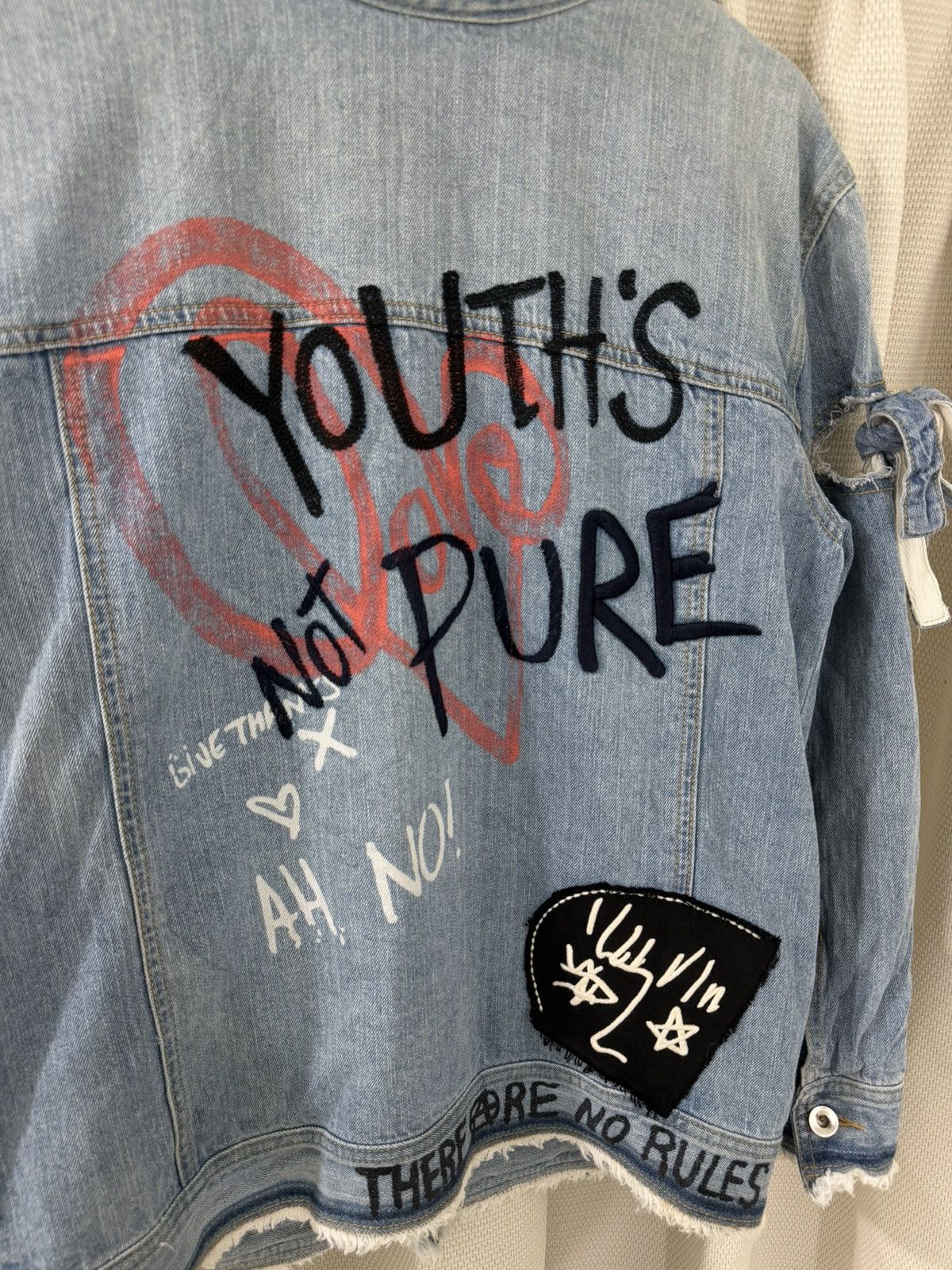 Seditionaries RARE Vintage Distressed Punk Graffiti Denim Jacket LGB Style Size US M / EU 48-50 / 2 - 13 Thumbnail