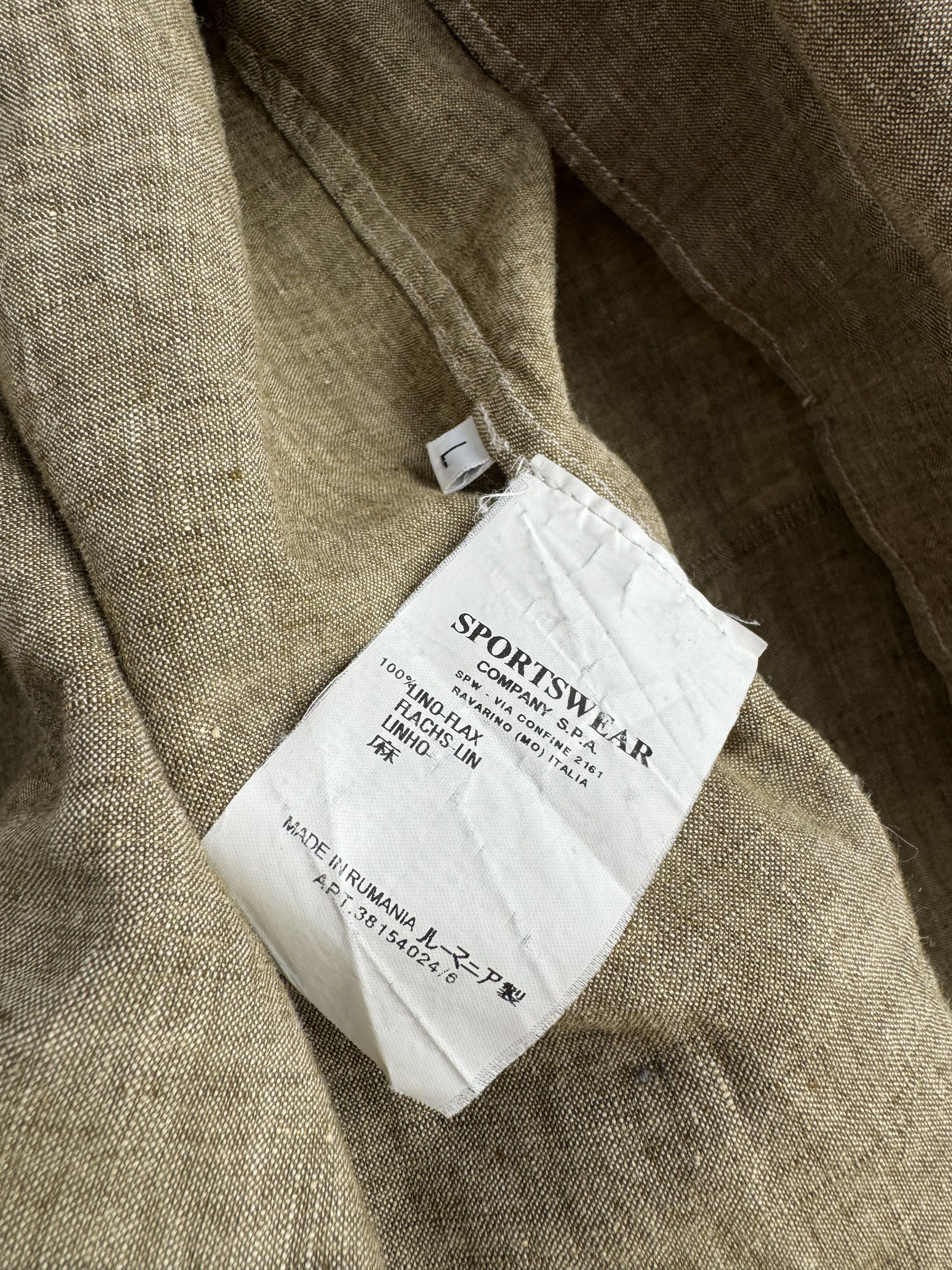 Stone Island RARE Stone Island 90s Compact Flax Linen Jacket Garment Dyed Size US L / EU 52-54 / 3 - 7 Thumbnail