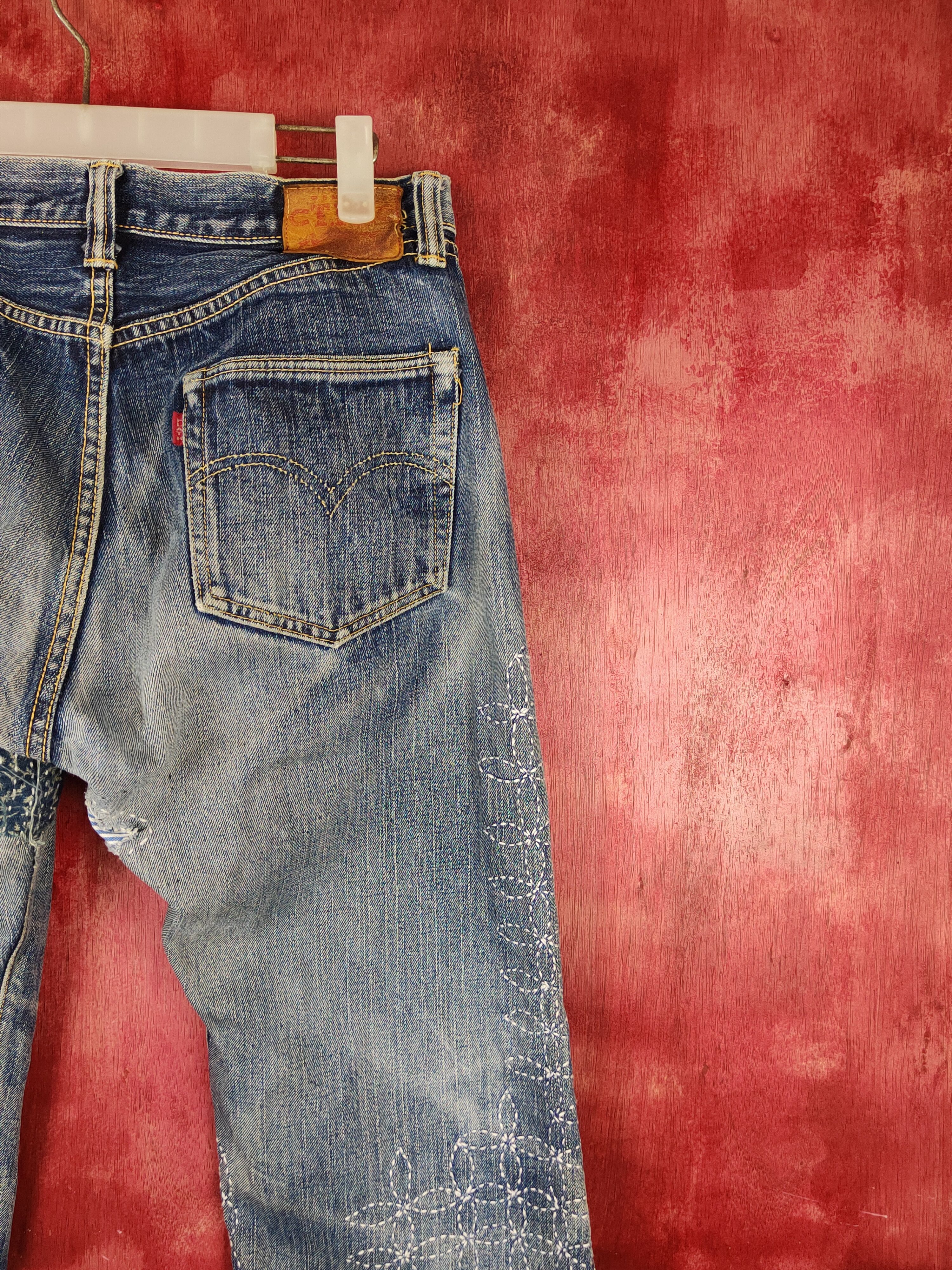 The Flat Head FlatHead C.T.F.H patchwork Selvedge sashiko denim #S1349DL Size US 32 / EU 48 - 16 Thumbnail