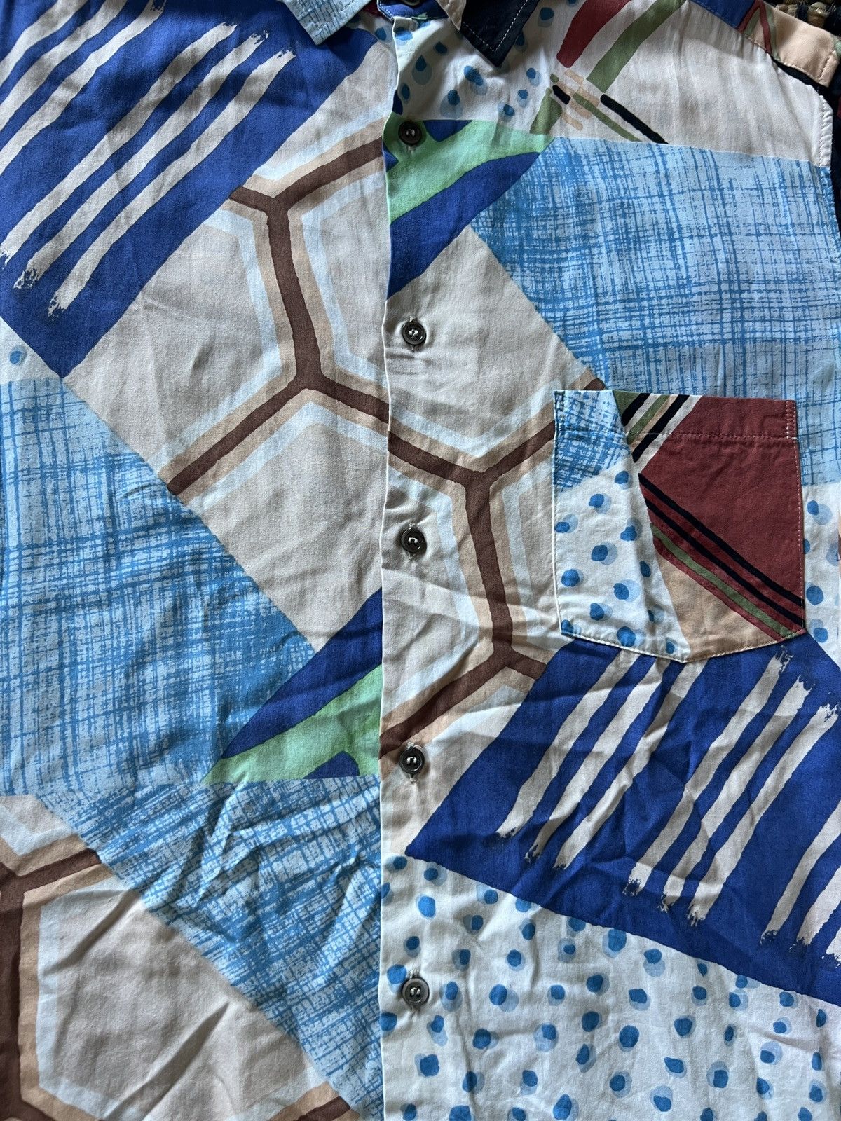 Yohji Yamamoto Yohji Yamamoto Pour Homme SS02 Abstract Print Button Up Size US L / EU 52-54 / 3 - 2 Thumbnail