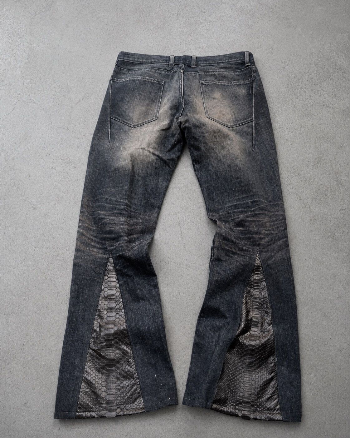 Japanese Brand BLACK BARRET lace up flare jeans Size US 30 / EU 46 - 2 Thumbnail