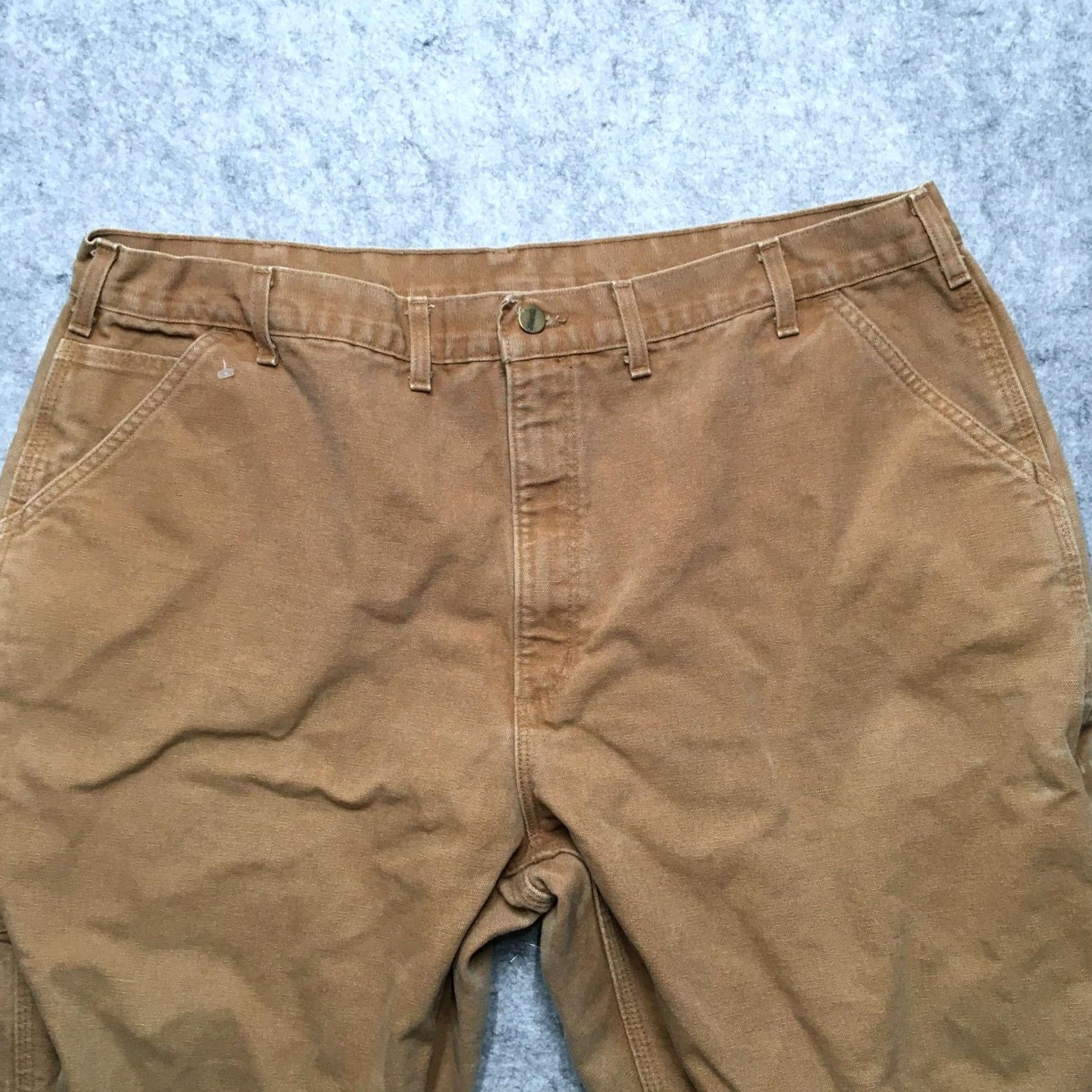 Carhartt VINTAGE Carhartt B111 Pants Mens 44x32 Brown Flannel Lined Carpenter USA Union Size US 44 / EU 60 - 3 Thumbnail