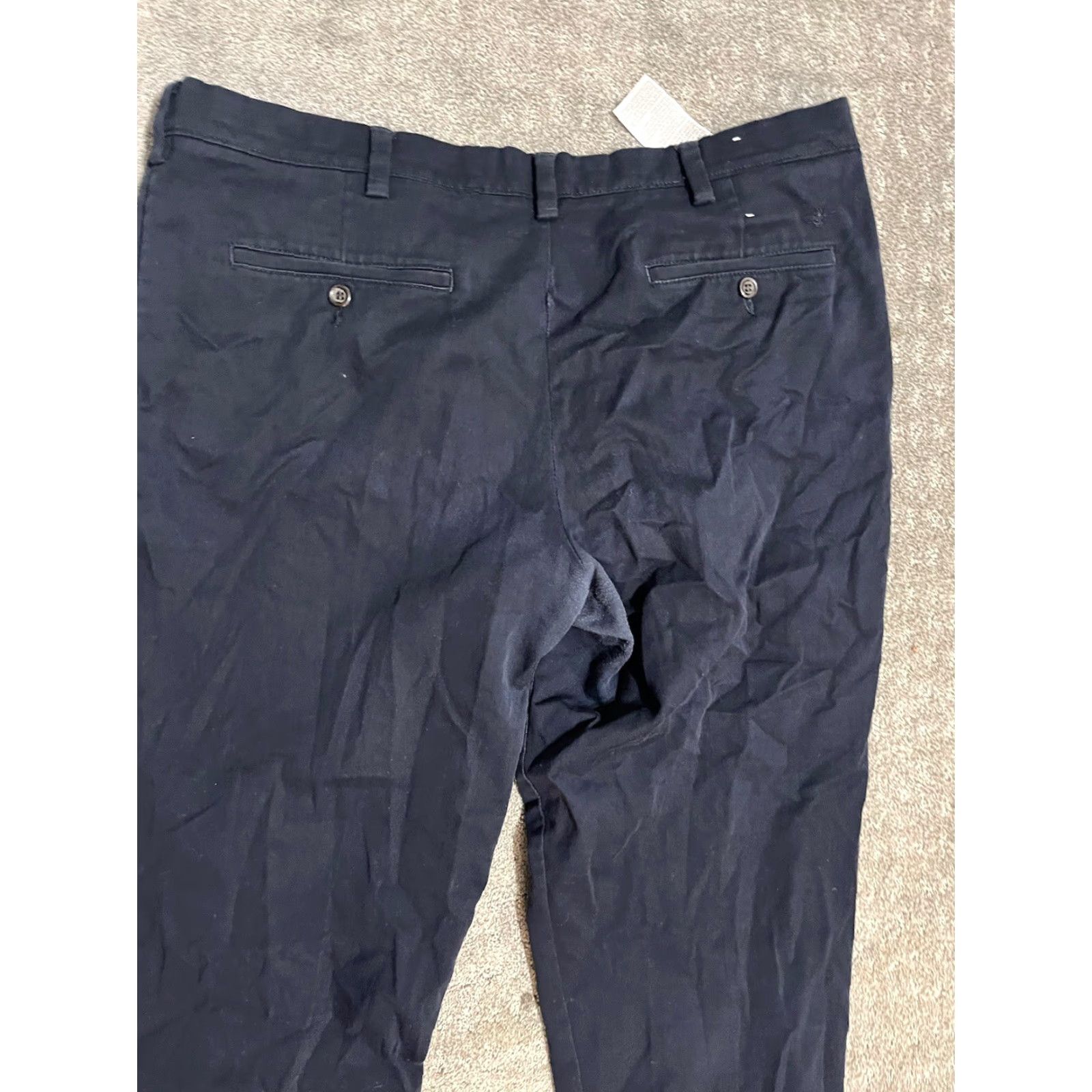 Dockers VINTAGE Dockers Classic Fit Chino Pants Men 40x29 Navy Blue Cotton Pleated 90s Size US 40 / EU 56 - 4 Thumbnail