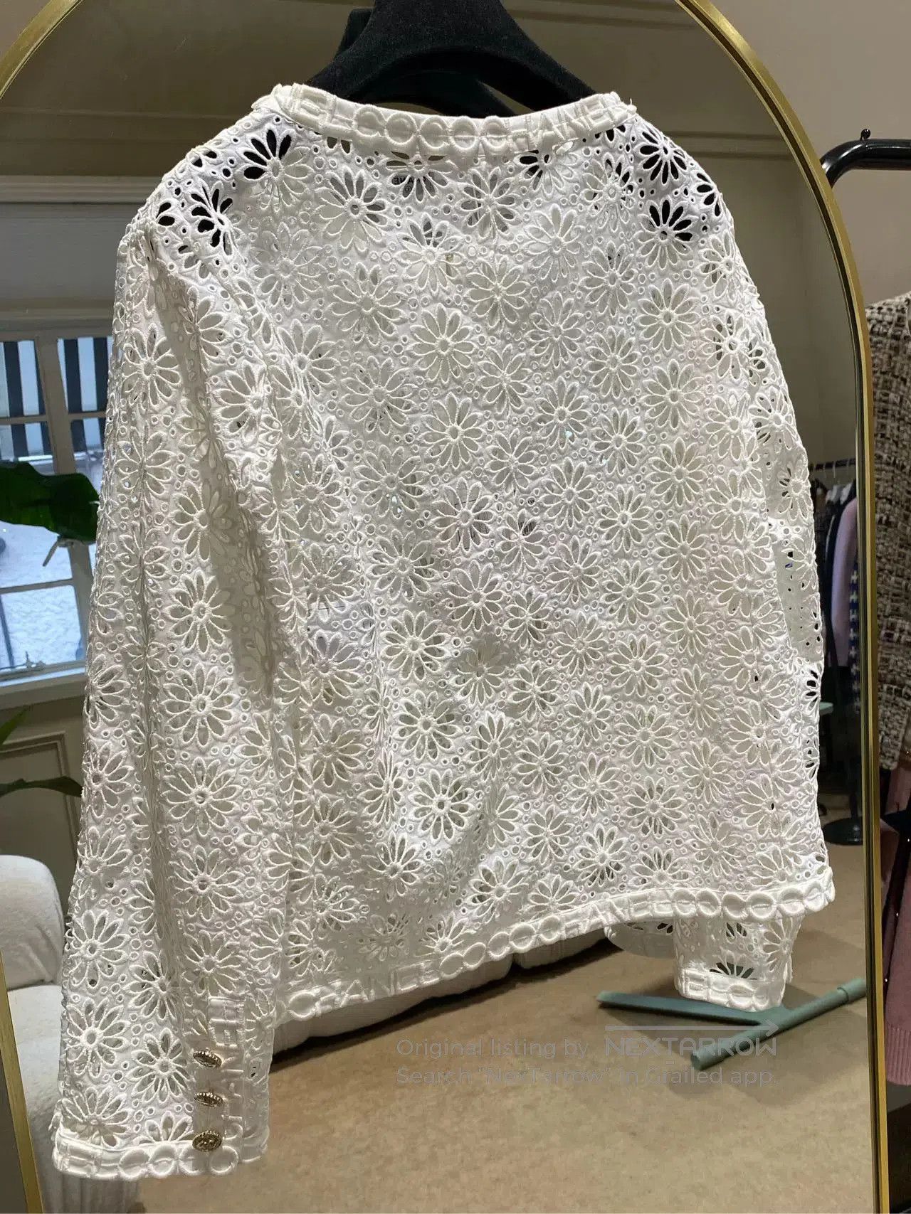 Chanel Chanel 2021 White Openwork Cardigan. Size US XS / EU 42 / 0 - 3 Thumbnail