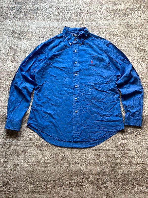 Polo Ralph Lauren Polo Ralph Lauren Sz XL Custom Fit Small Pony Blue Shirt Size US XL / EU 56 / 4 - 1 Thumbnail