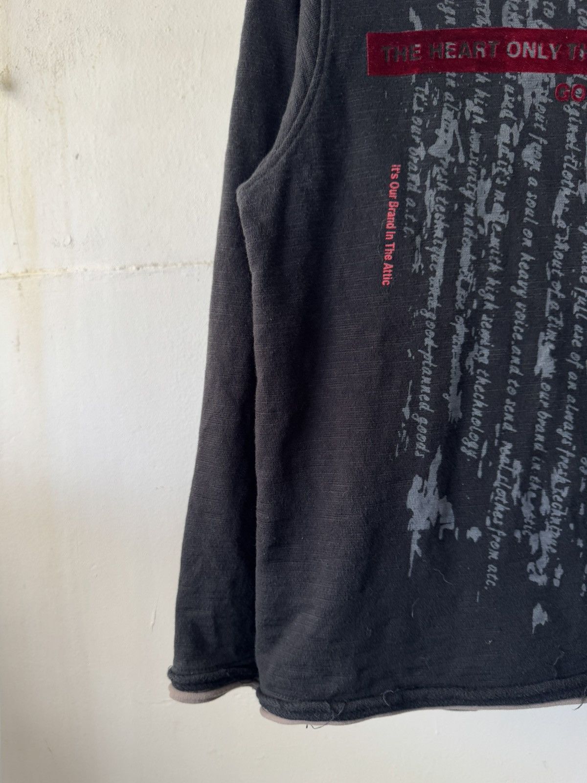 If Six Was Nine 00s in the attic velvet poem cowl neck distressed sweater Size US S / EU 44-46 / 1 - 4 Thumbnail