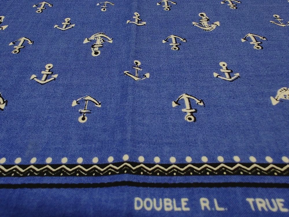 RRL Ralph Lauren RRL INDIGO Bandana COTTON Scarf handkerchief Size ONE SIZE - 9 Thumbnail