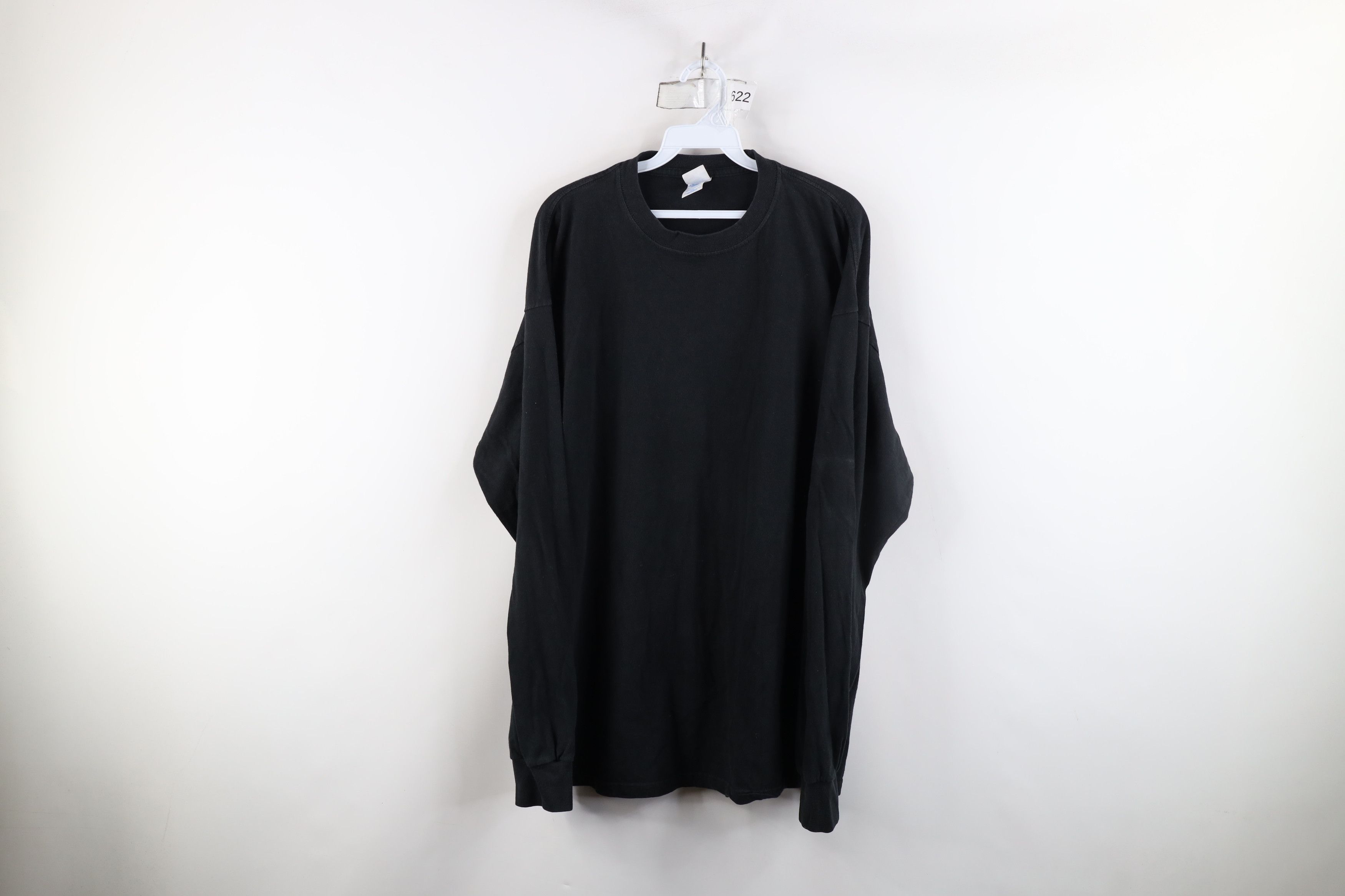 Vintage Vintage 90s Y2K Streetwear Cotton Long Sleeve T-Shirt Black Size US XXL / EU 58 / 5 - 1 Thumbnail