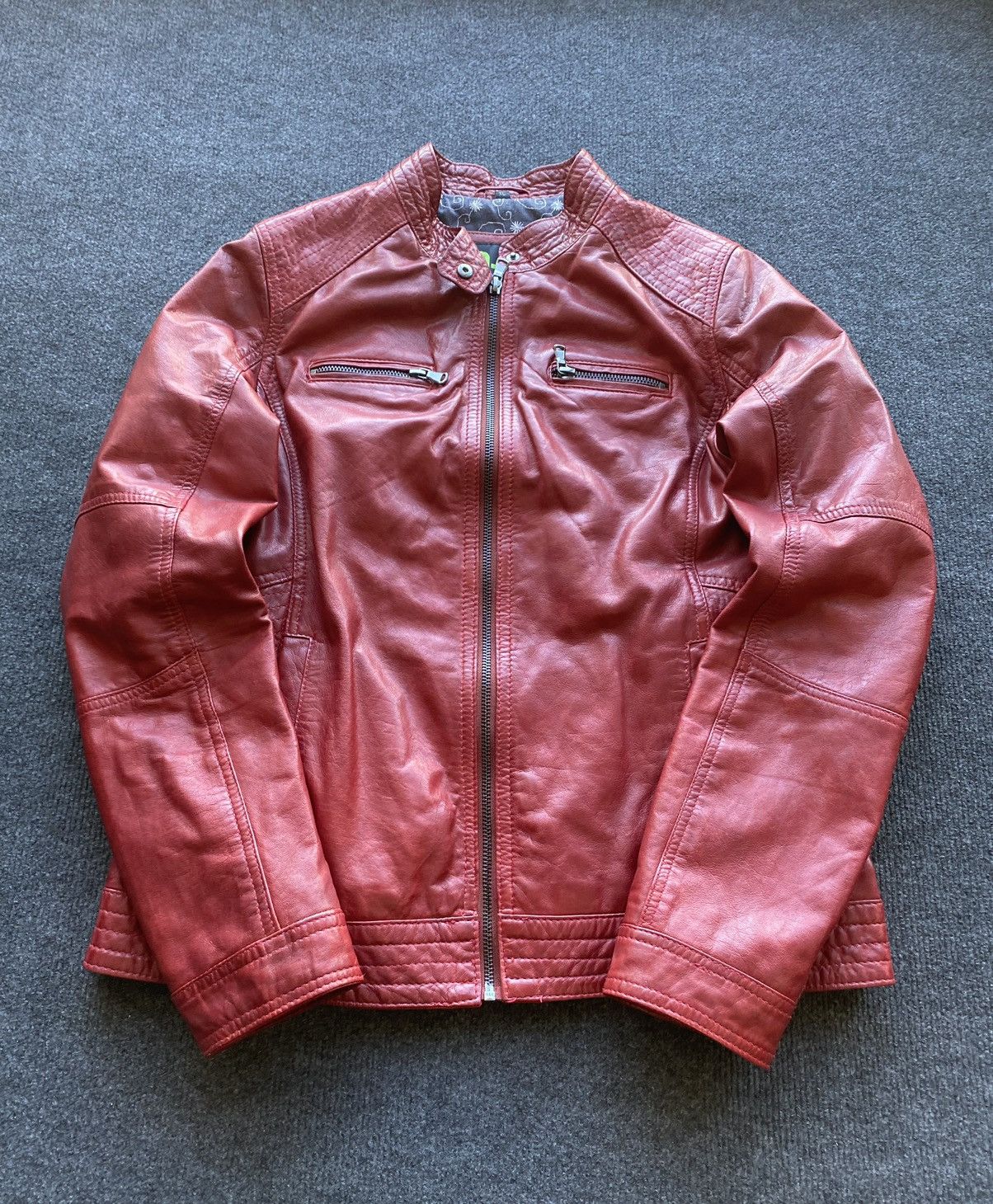 Other 🔥Opium Punk Gothic Red Leather Jacket q-21 Xl Size XL / US 12-14 / IT 48-50 - 1 Thumbnail