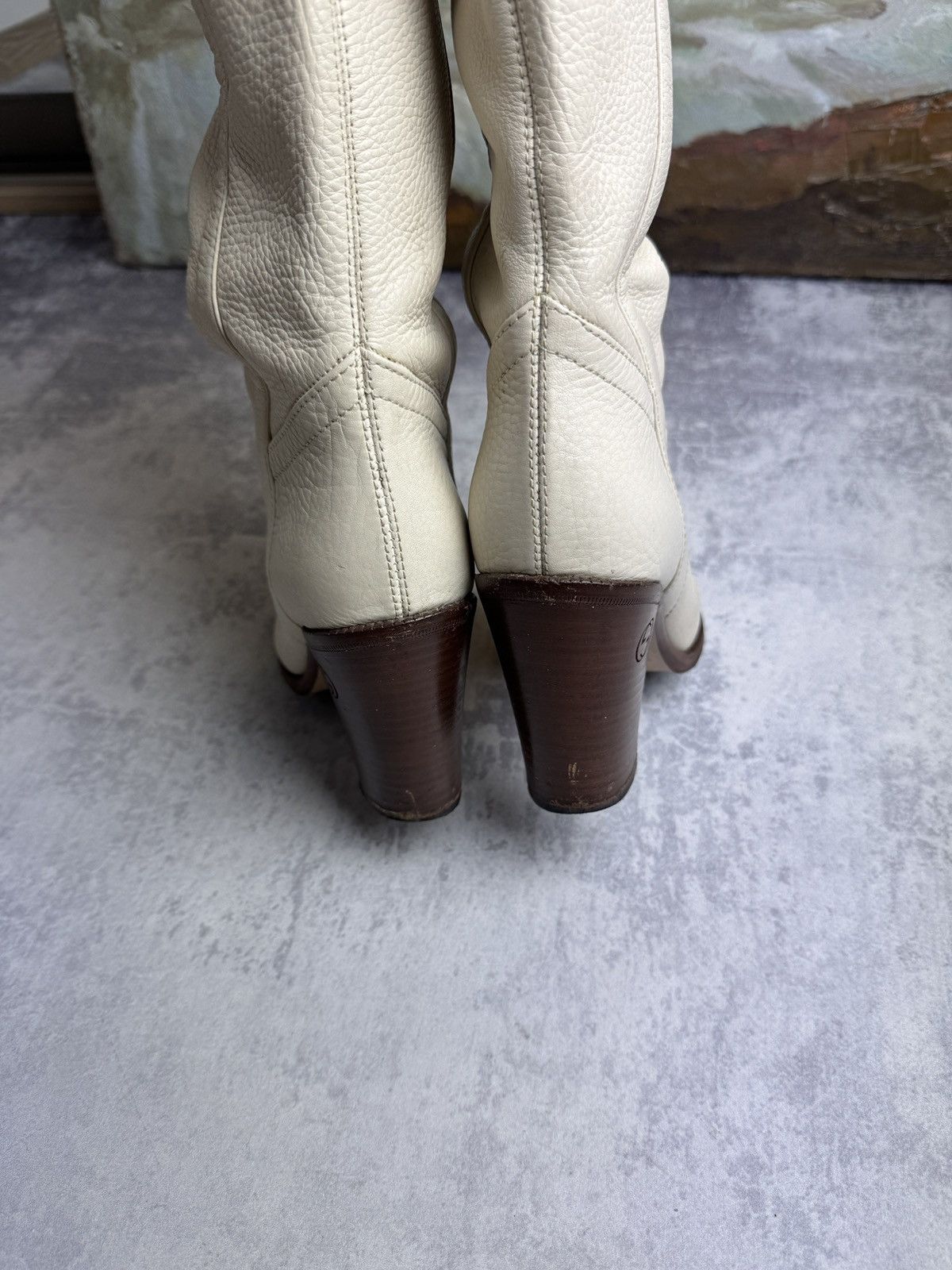 Gucci Gucci Designer Rare Cowboys Leather High Vintage Heels Boots Size US 6 / IT 36 - 18 Thumbnail