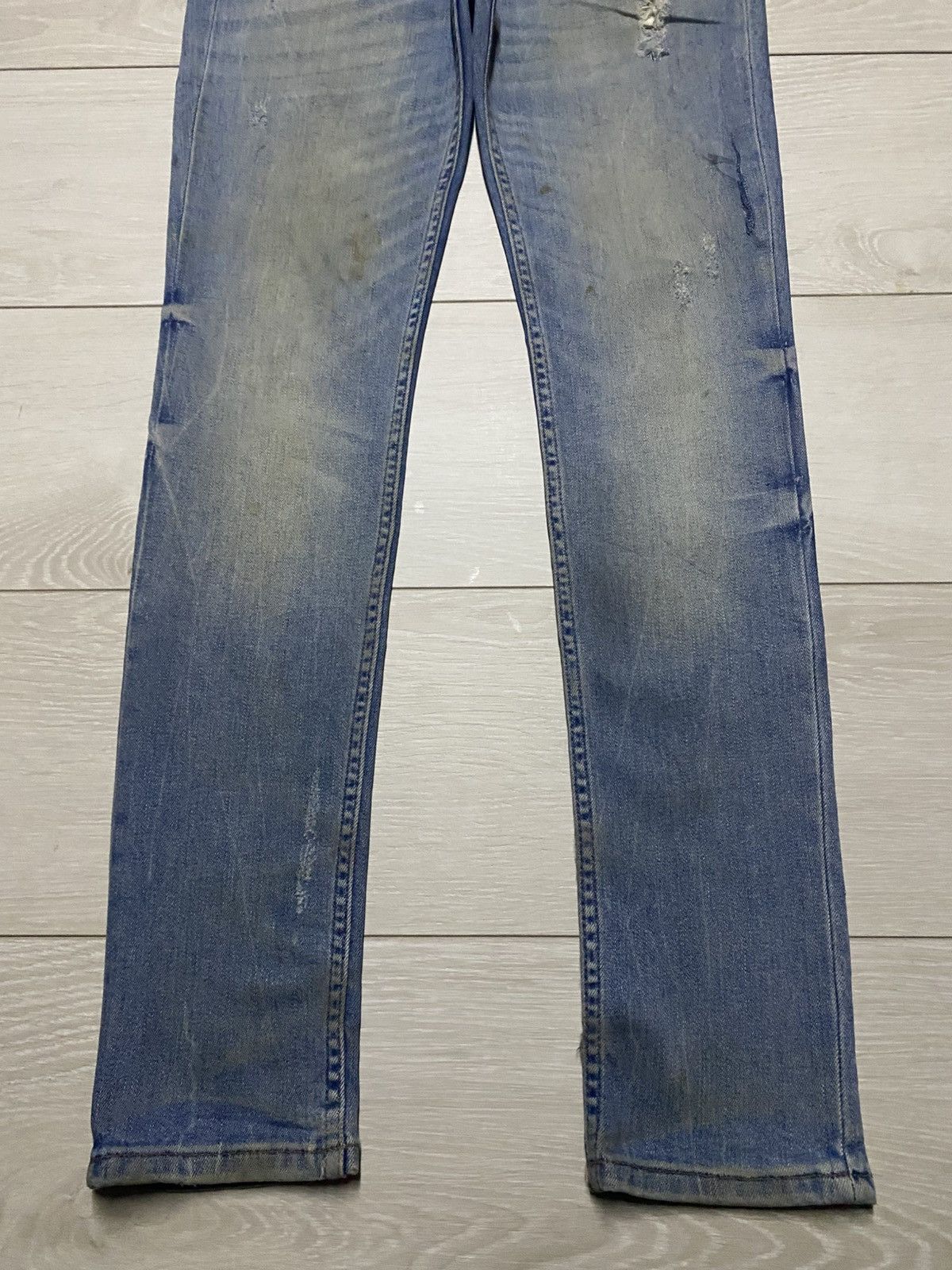 Rhude × Zara Vintage Zara Denim Distressed Studed Skinny Jeans Size US 30 / EU 46 - 7 Thumbnail