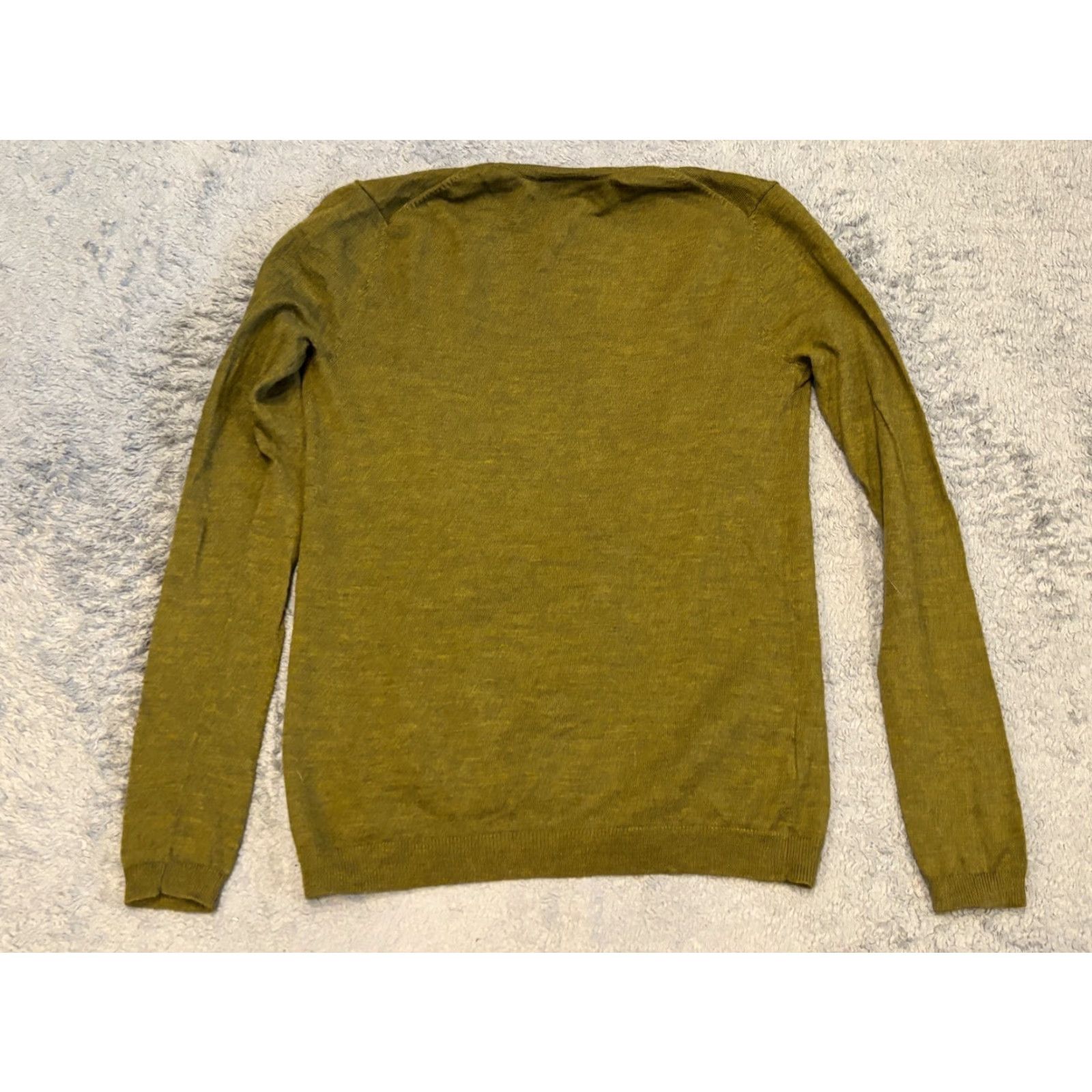 Loft VINTAGE? No. Ann Taylor Loft Cardigan Sweater Womens S Merino Wool Blend Green V Neck Knit Casual Fall Winter Spring Regular 1990s Womens Size S / US 4 / IT 40 - 5 Thumbnail