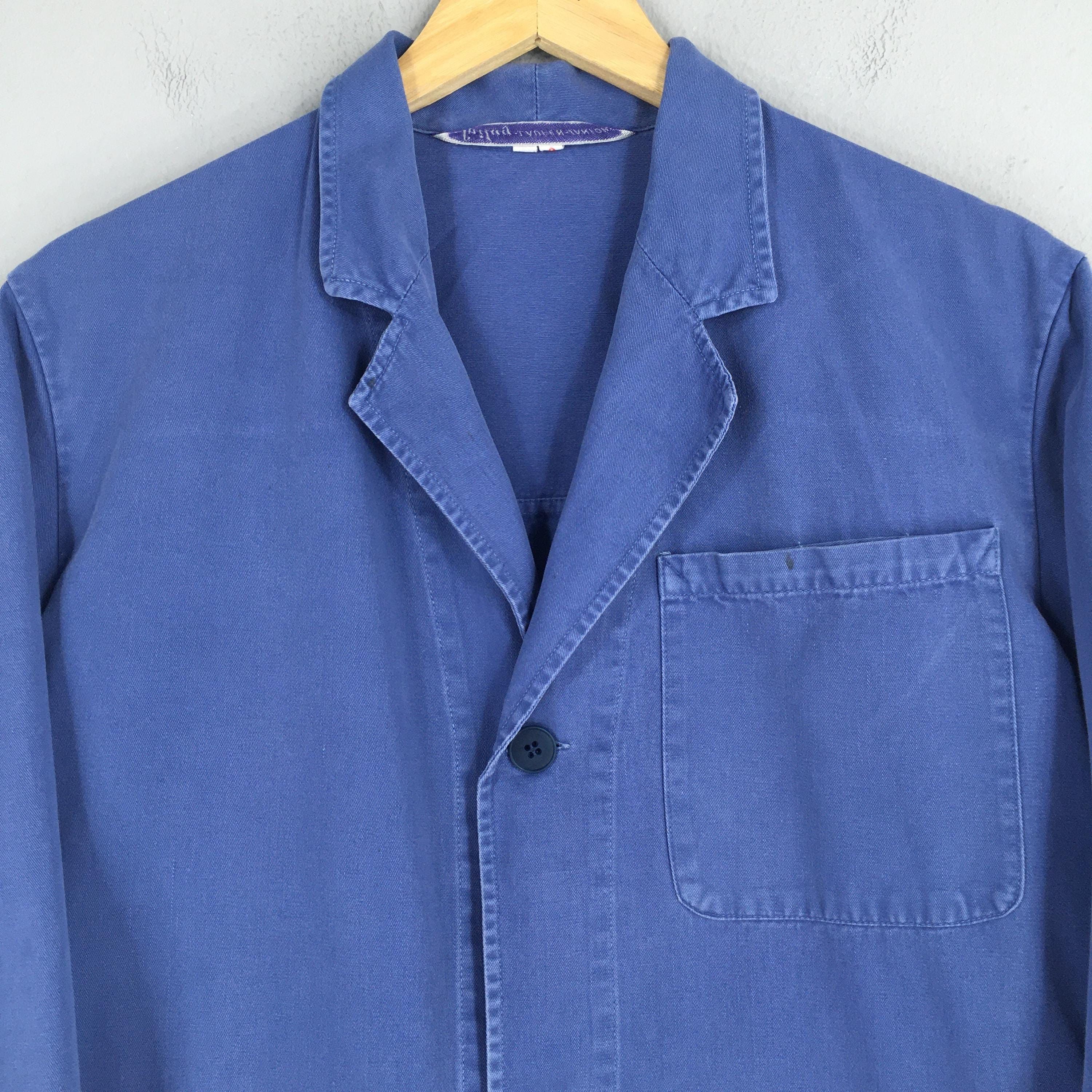 Le Laboureur Vintage 80s Chore Spilag Work Sanfor Jacket Medium Size US M / EU 48-50 / 2 - 2 Thumbnail