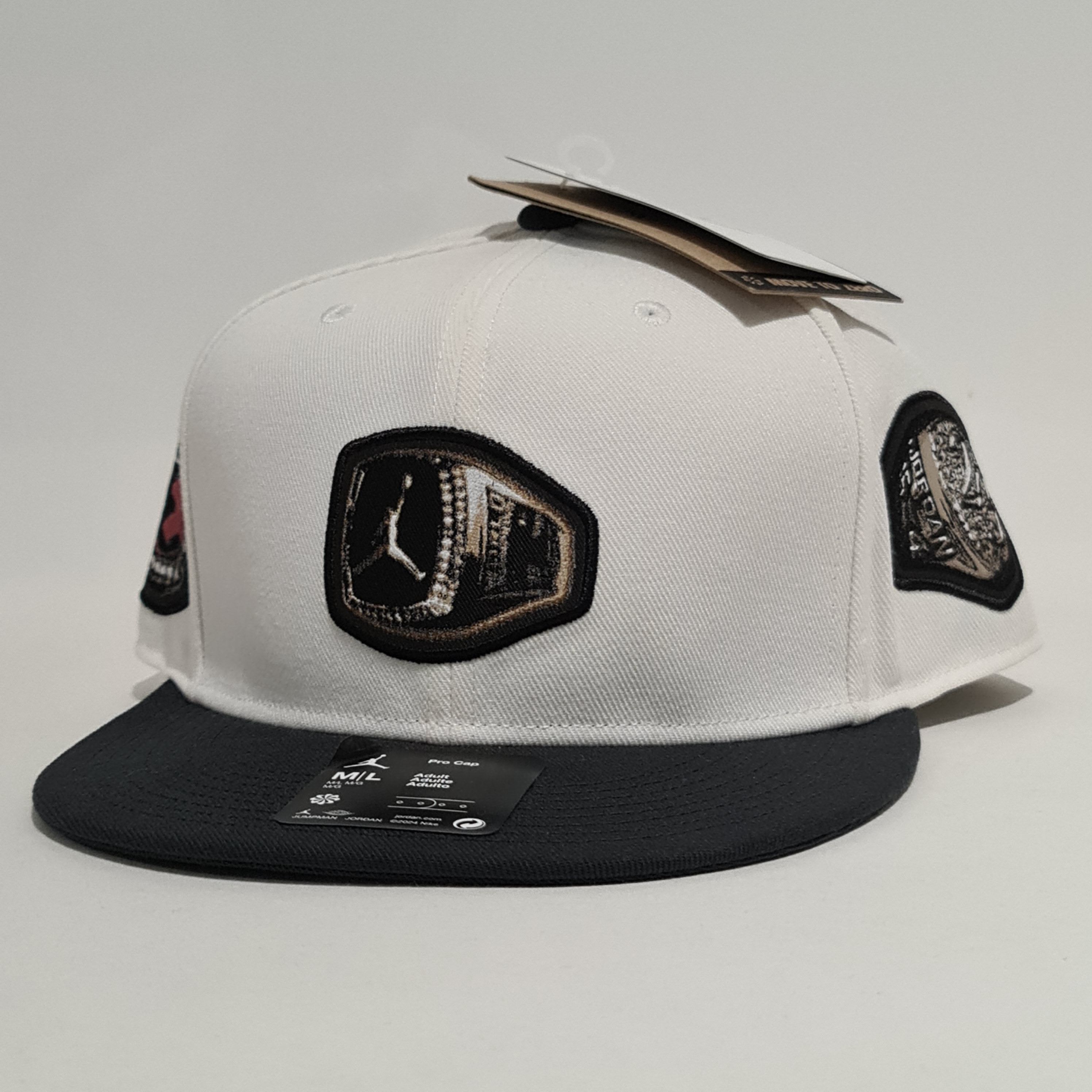 Jordan Brand Jordan Cap Snapback 'Flight MVP Champ Rings' White/Black Size ONE SIZE - 1 Thumbnail