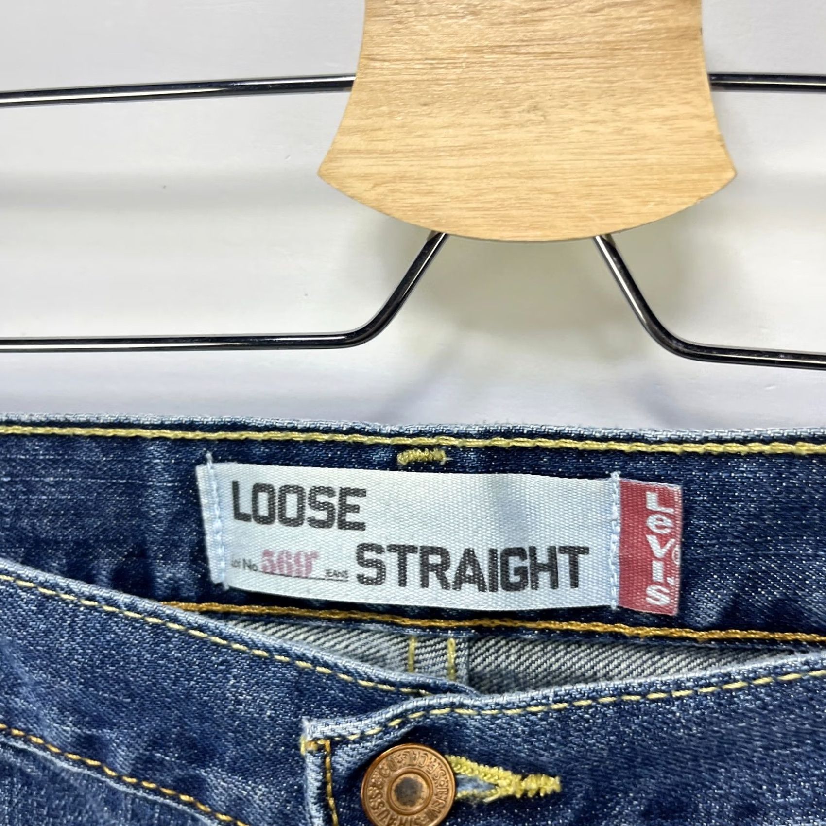 Levi's Levi's 569 Loose Straight Denim Jean Shorts Blue W38 Mens 90s Hip Hop Size US 38 / EU 54 - 3 Thumbnail