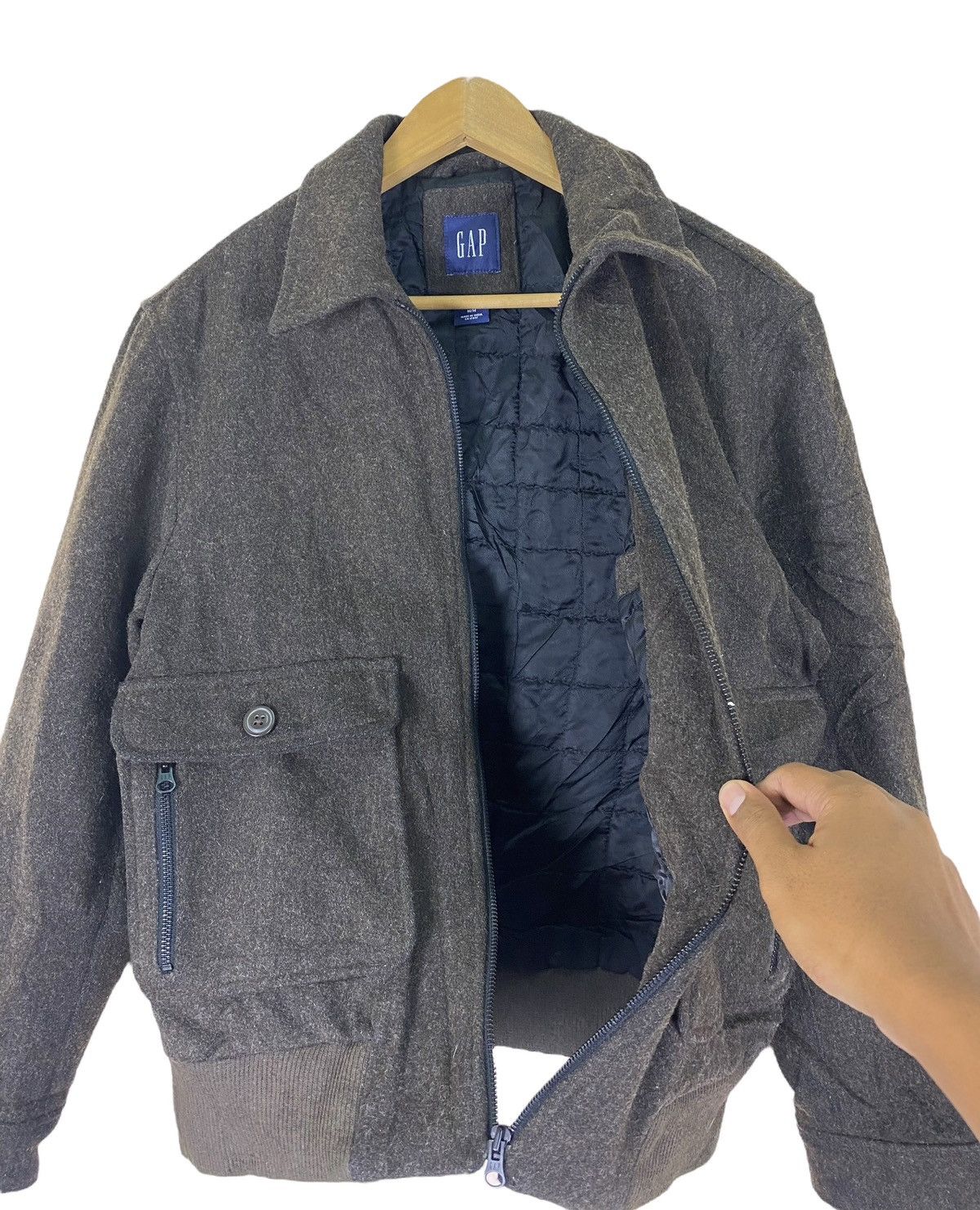 Gap × Harris Tweed Gap Wool Outshell Bomber Jacket Size US M / EU 48-50 / 2 - 7 Thumbnail