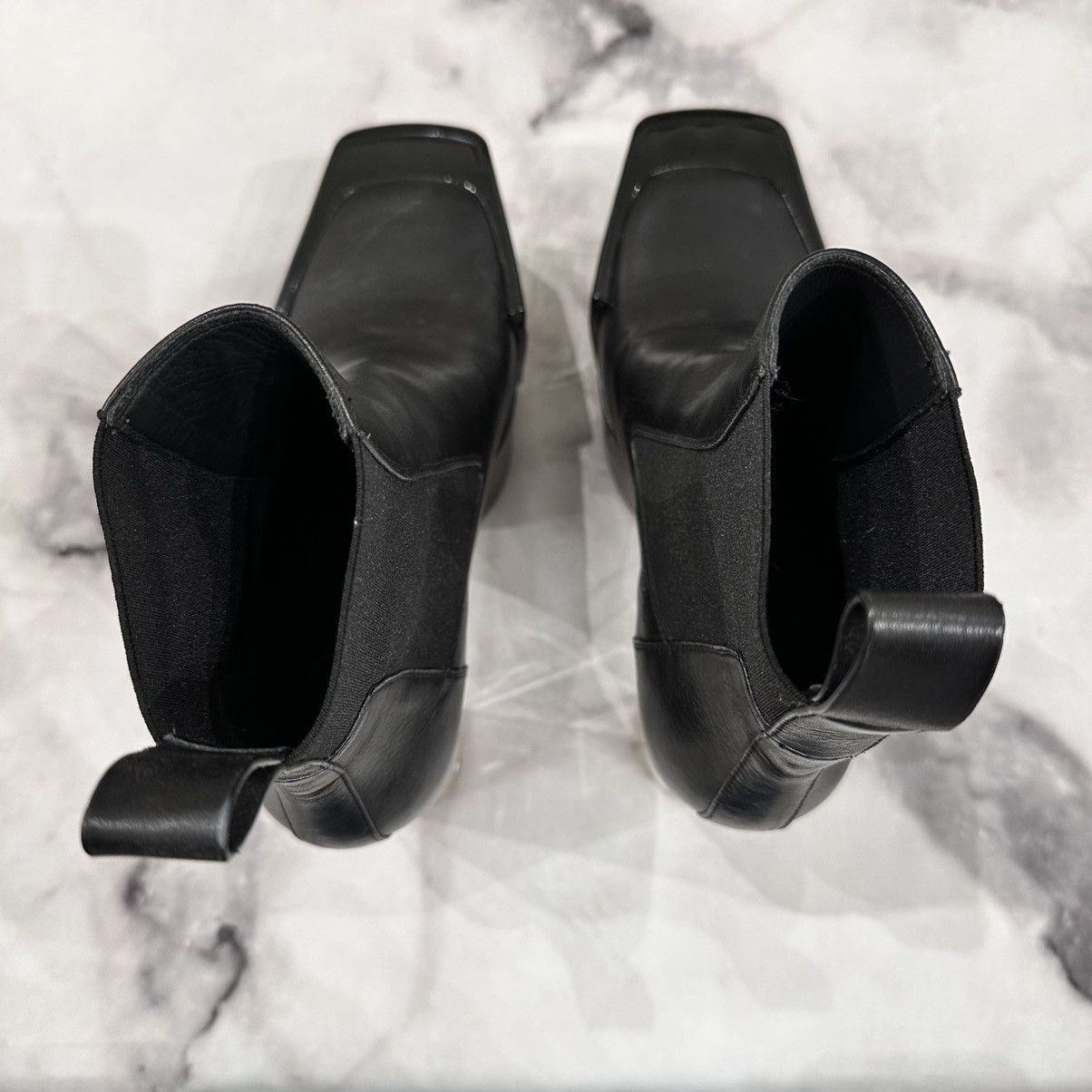 Rick Owens RICK OWENS BLACK ON BLACK PLATFORM KISS BOOTS SIZE 37 Size US 7 / IT 37 - 3 Thumbnail