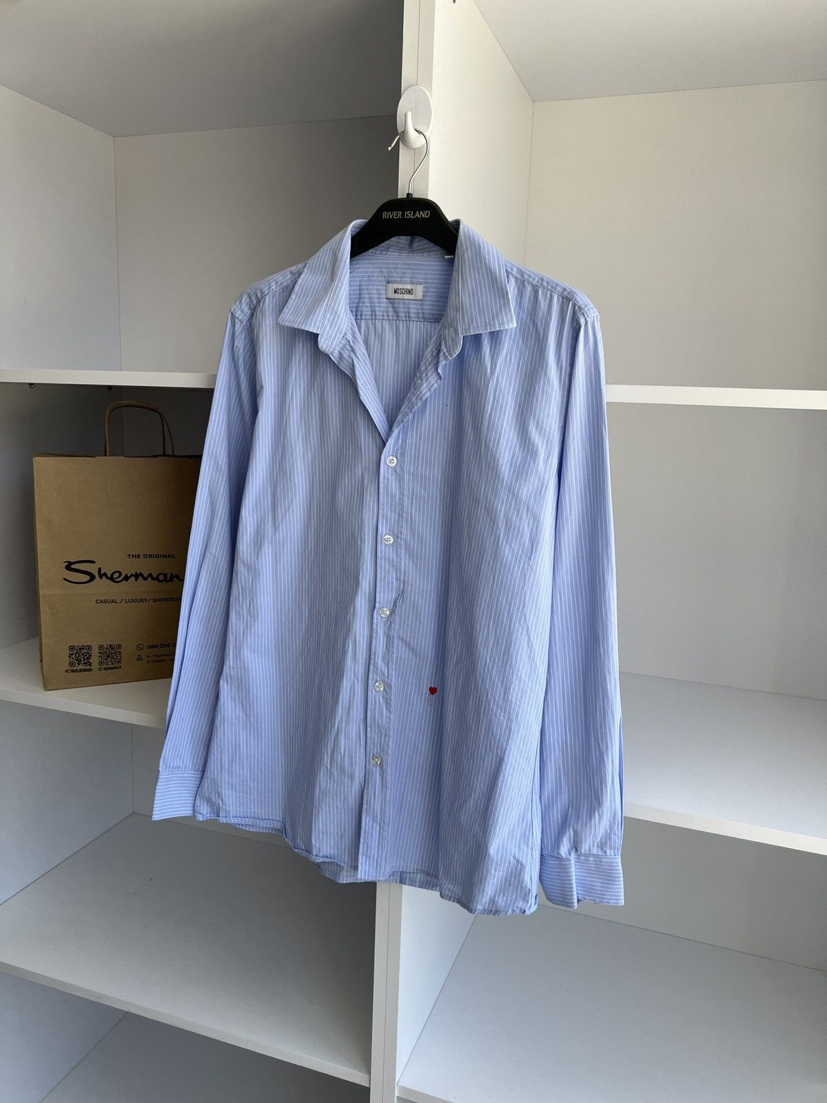 Moschino × Vintage Vintage Moschino Button Up Shirt Size US M / EU 48-50 / 2 - 3 Thumbnail
