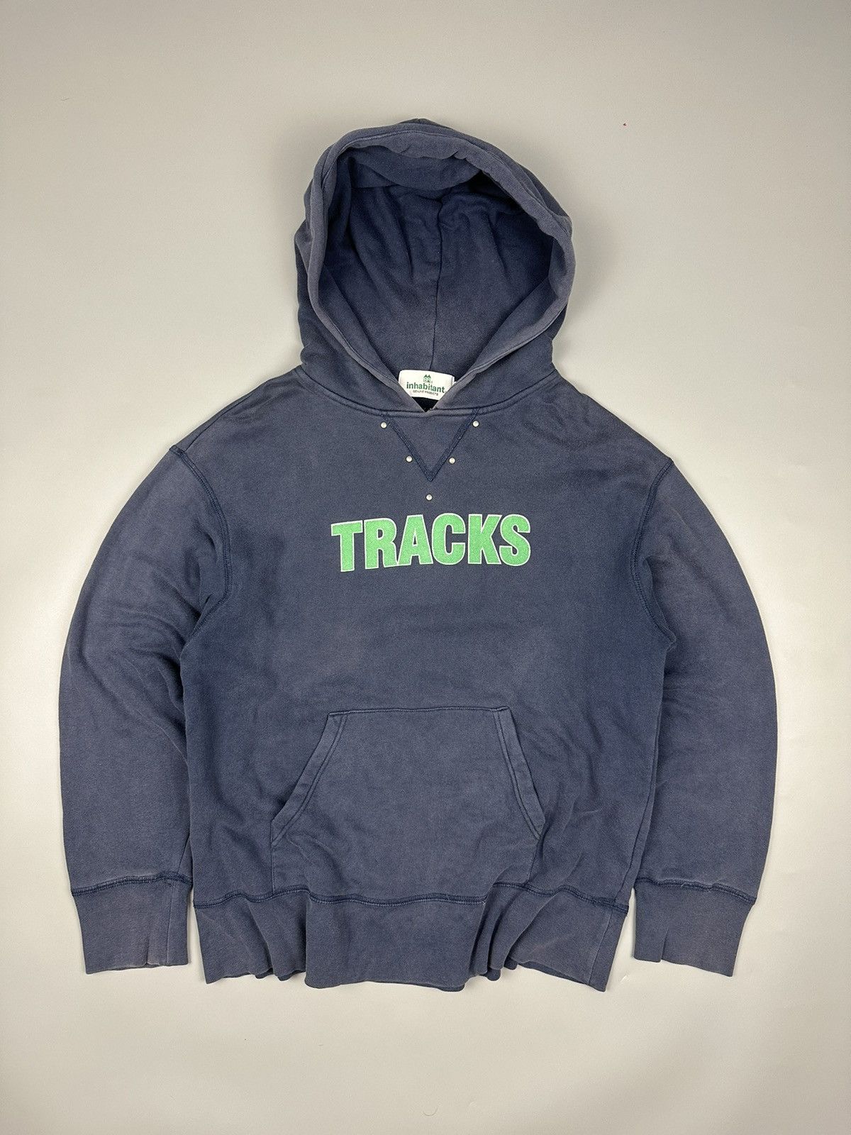 INHABIT × Japanese Brand Vintage Inhabitant 45 Track V Neck Hoodie Size US L / EU 52-54 / 3 - 1 Thumbnail