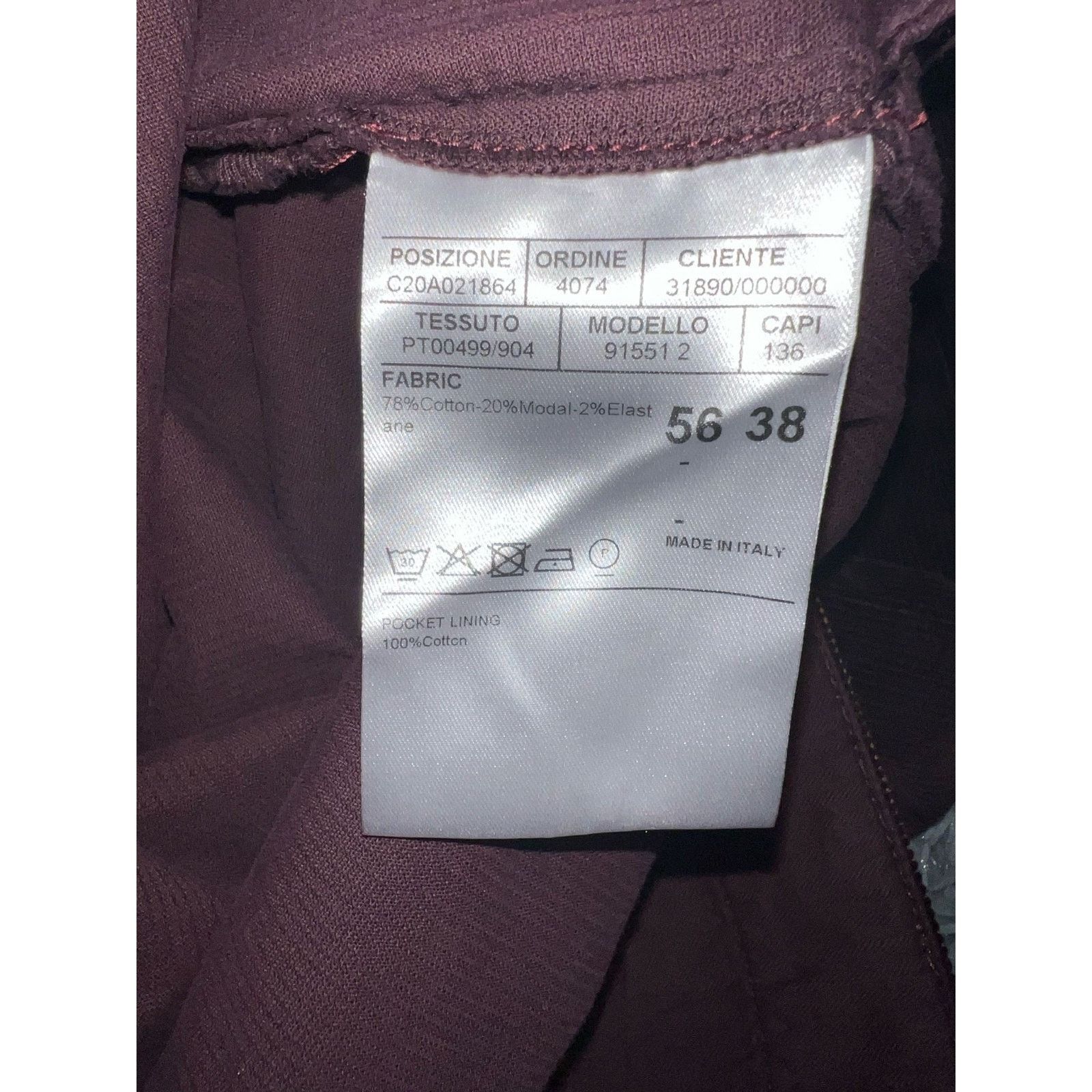 Canali Cordoroy Canali Men's Dark Red Pants Size 56 X Eu Size US 40 / EU 56 - 12 Thumbnail