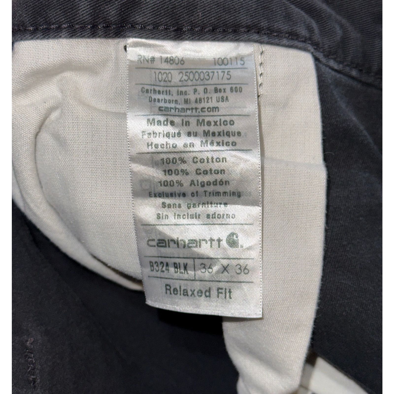 Carhartt Carhartt Black Work Pants 36x36 Relaxed Fit Workwear Size US 36 / EU 52 - 3 Thumbnail