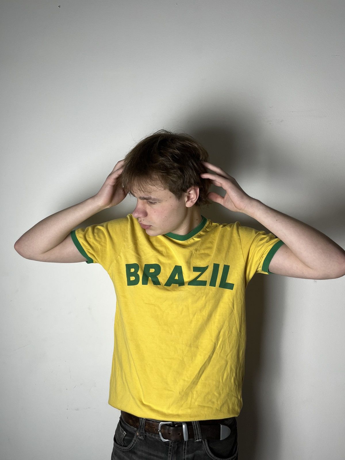 Hysteric Glamour 🔥00’S HYSTERIC GLAMOUR VIBE BRAZIL T SHIRT TEE NIKE TYPE Size US M / EU 48-50 / 2 - 4 Thumbnail