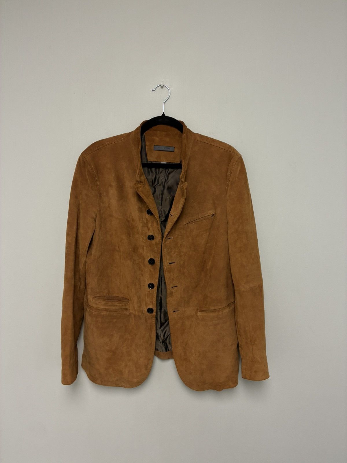 John Varvatos Varick Multibutton Suede Jacket EU 48 USA 38 Size US M / EU 48-50 / 2 - 3 Thumbnail