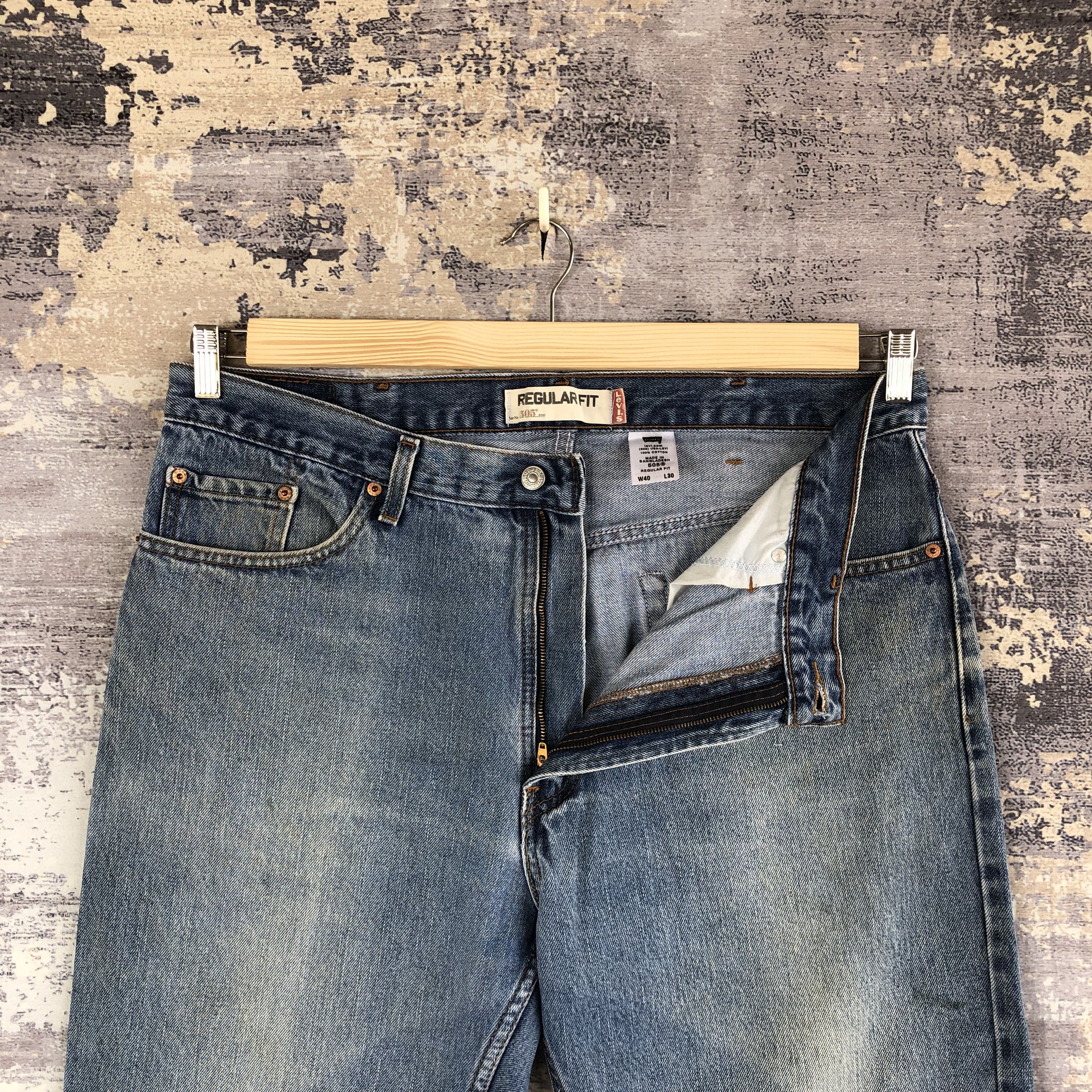Levi's Vintage Levis 505 Faded Baggy Jeans Levi's Earth Tone Denim Size US 38 / EU 54 - 6 Thumbnail