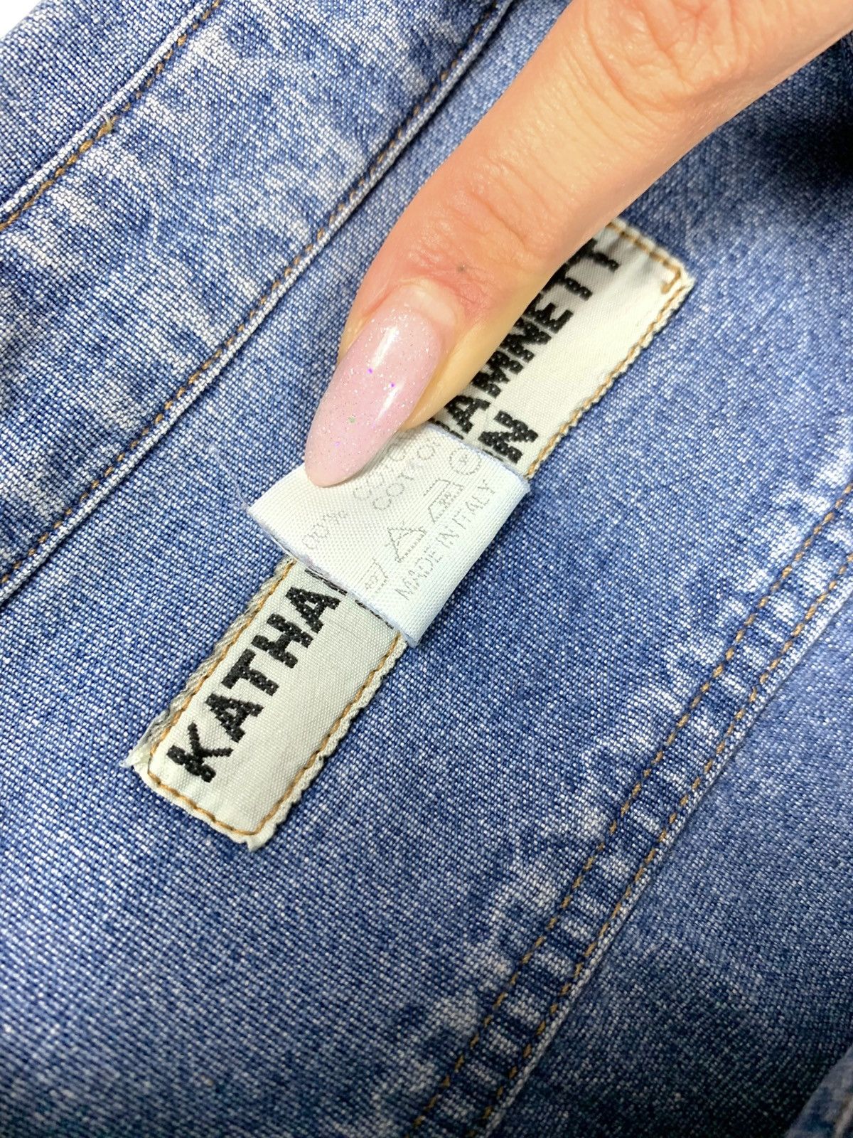 Katharine Hamnett London Vintage Katharine Hamnett Denim Oversized Washed Blue Shirt Size US L / EU 52-54 / 3 - 11 Thumbnail