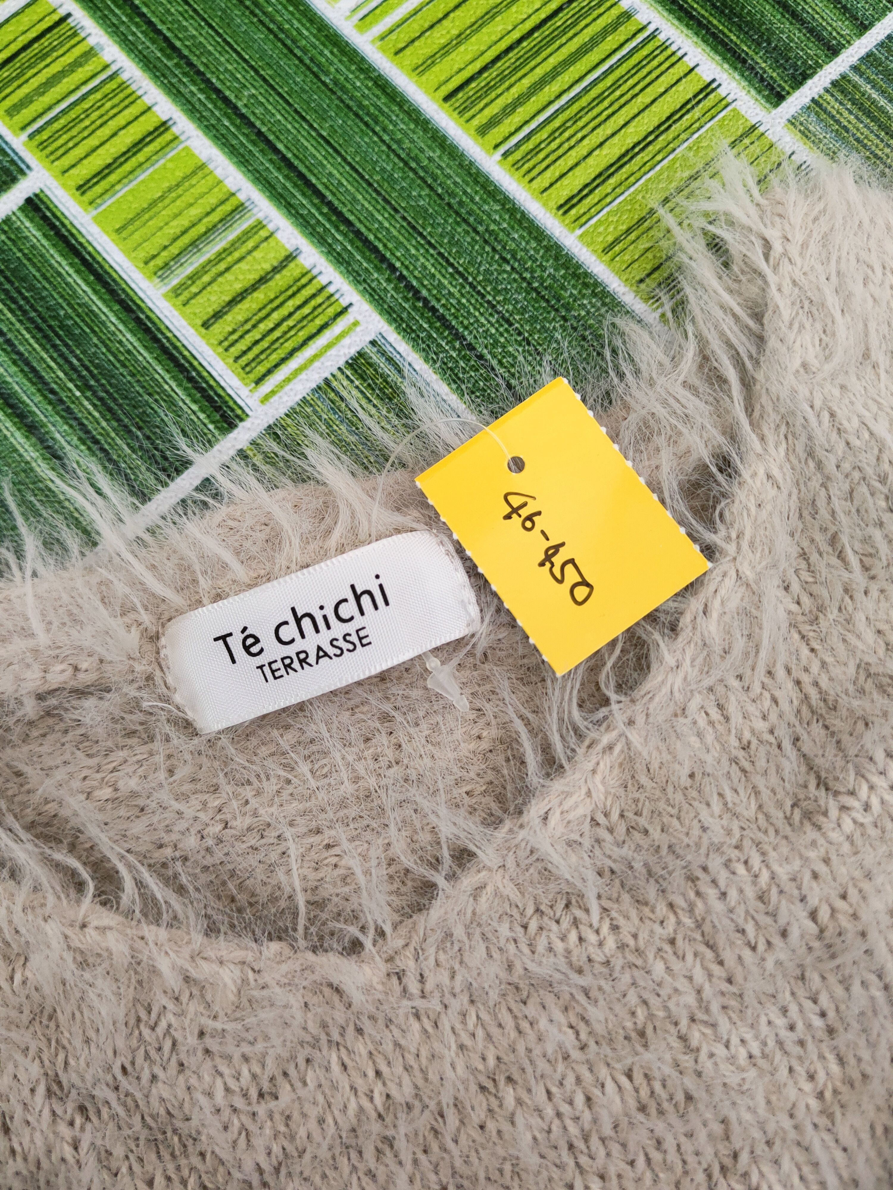 Japanese Brand DL Te Chici Terrasse Beige Fur Mohair Knitwear #46-450 Size XS / US 0-2 / IT 36-38 - 12 Thumbnail